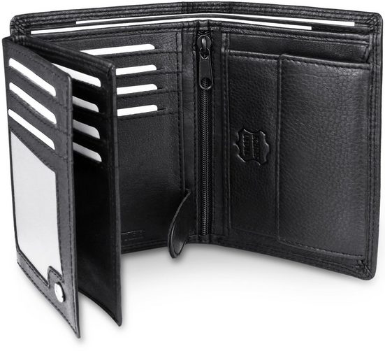 Frentree Geldbörse »LB-01«, aus echtem Nappaleder, mit 15 Kartenfächern und RFID-Schutz, inkl. Geschenkbox