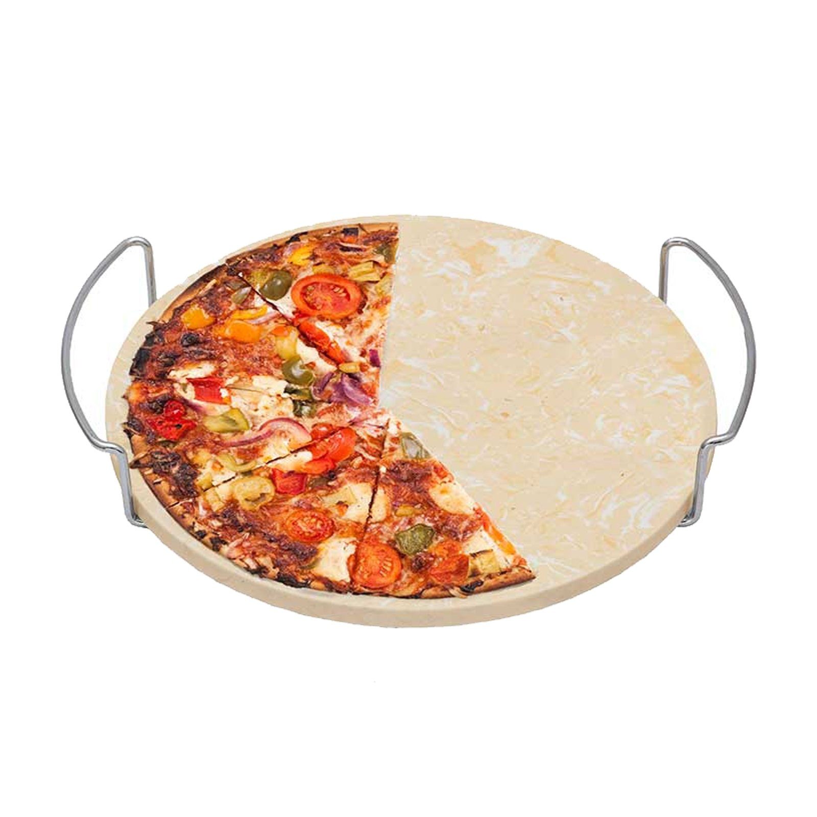 Edelstahl, Pizzablech cm, Pizzastein Grillplatte (Stück, Stein, Pizzastein 1-St), 30 Michelino