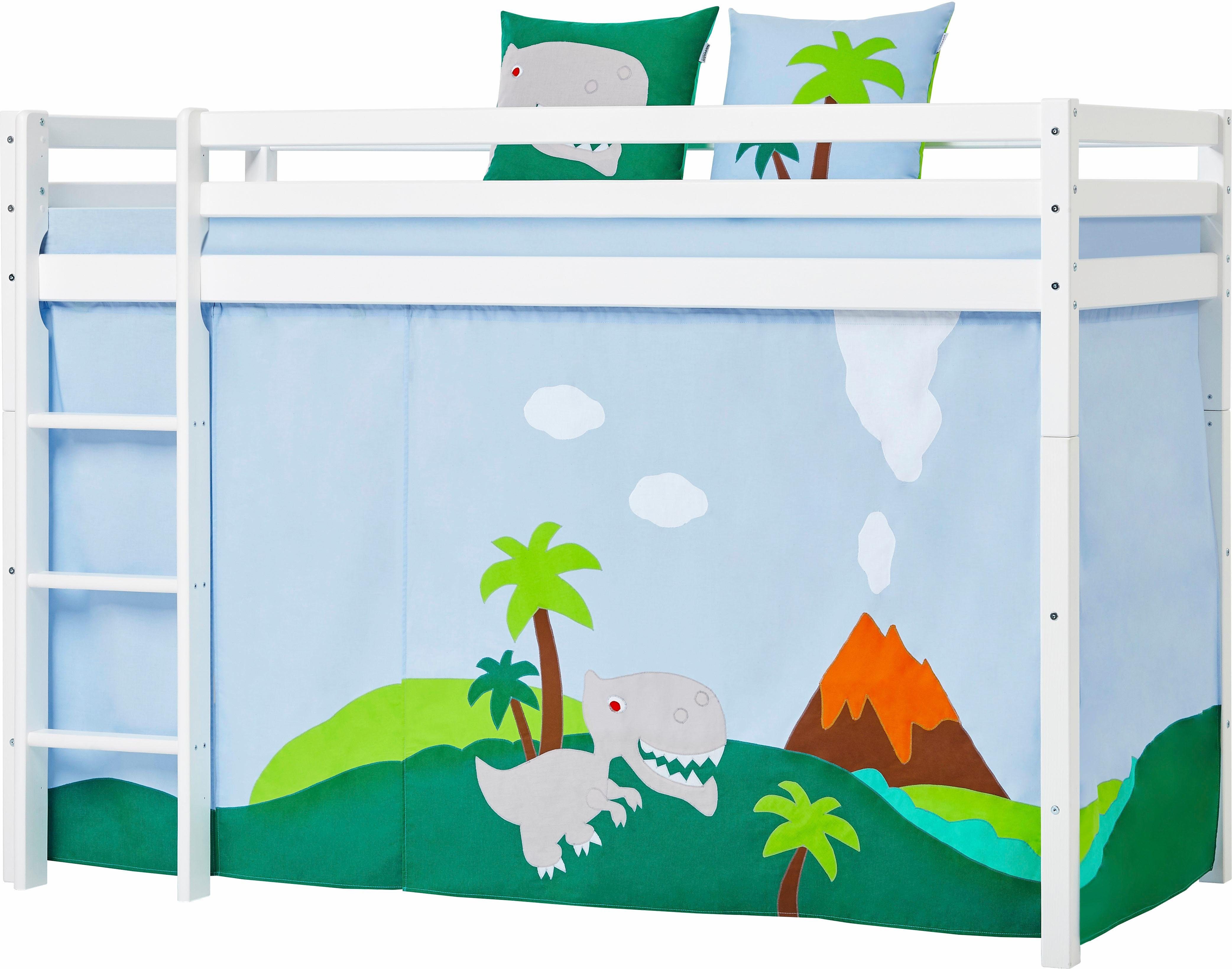 Hoppekids Mittelhohes Hochbett Dinosaurier Inkl