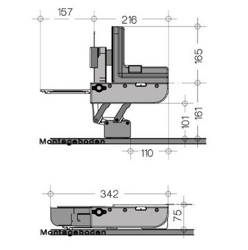 ritter Allesschneider Einbau-Allesschneider AES Linksseitige Schneidgutführung Schrankbreite