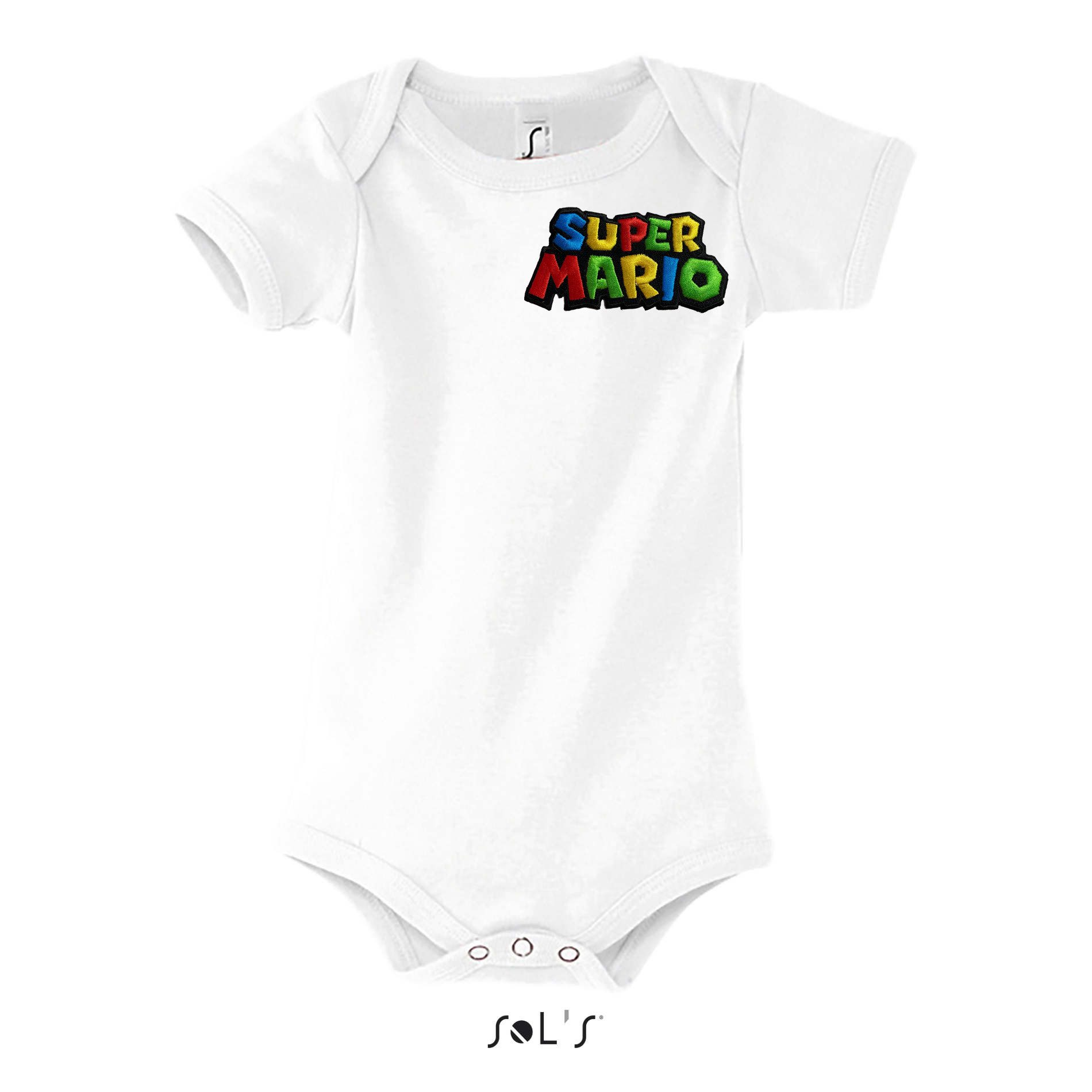 Strampler Baby Body Baumwolle Mario Luigi Super Wario Yoshi Peach Patch Top
