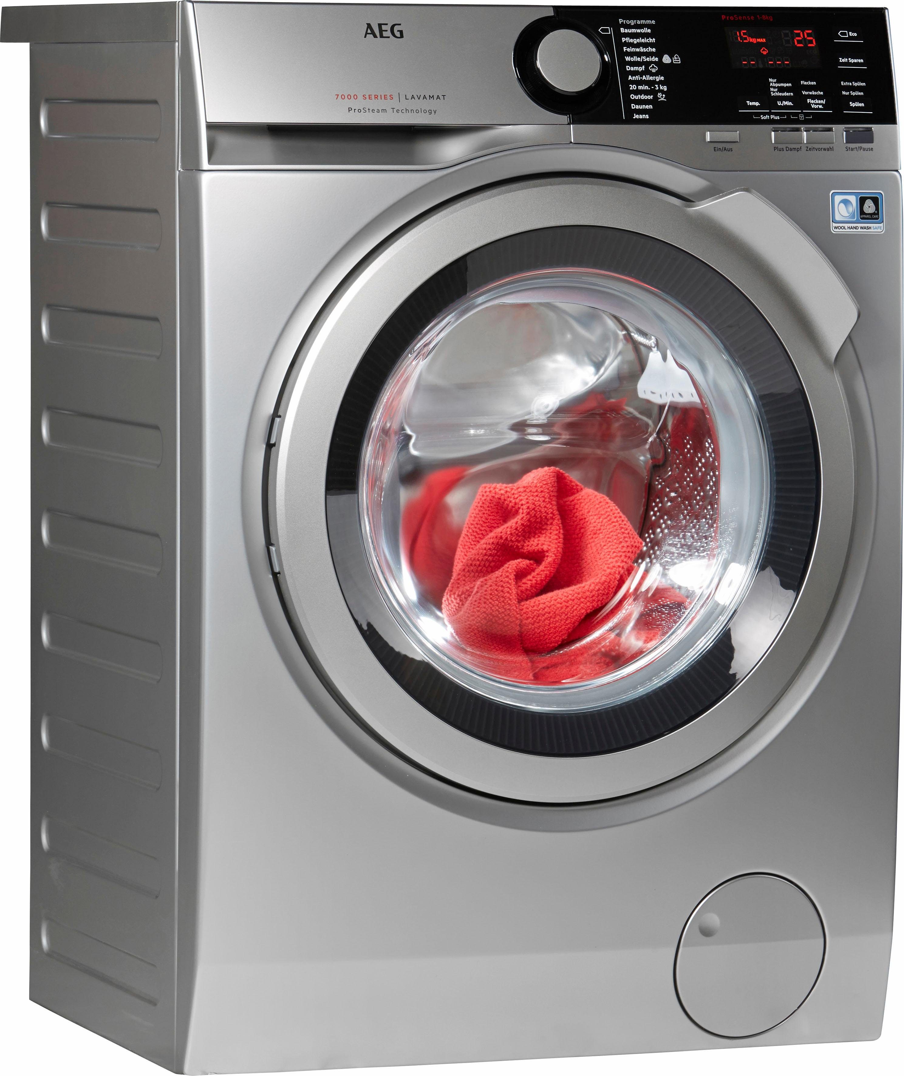Image of AEG Waschmaschine LAVAMAT L7FE74485S, 8 kg, 1400 U/min, ProSteam - Auffrischfunktion