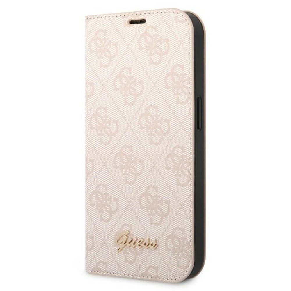 Guess Flip Case Klapphülle Handytasche Schutzcover 6,7 Zoll, 4G-Muster, 3 Kartenfächer, Klappe, Saffiano