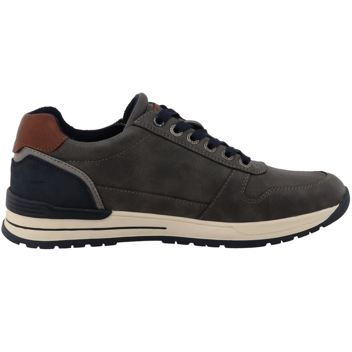 Mustang Shoes 26M0281006-grey Schnürschuh Moderner Schnürschuh mit praktischem Reißverschluss