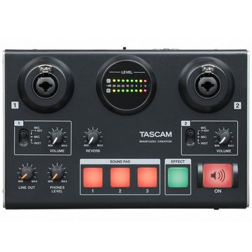 Tascam US-42B MiniStudio Creator Interface Digitales Aufnahmegerät (mit Kopfhörer)
