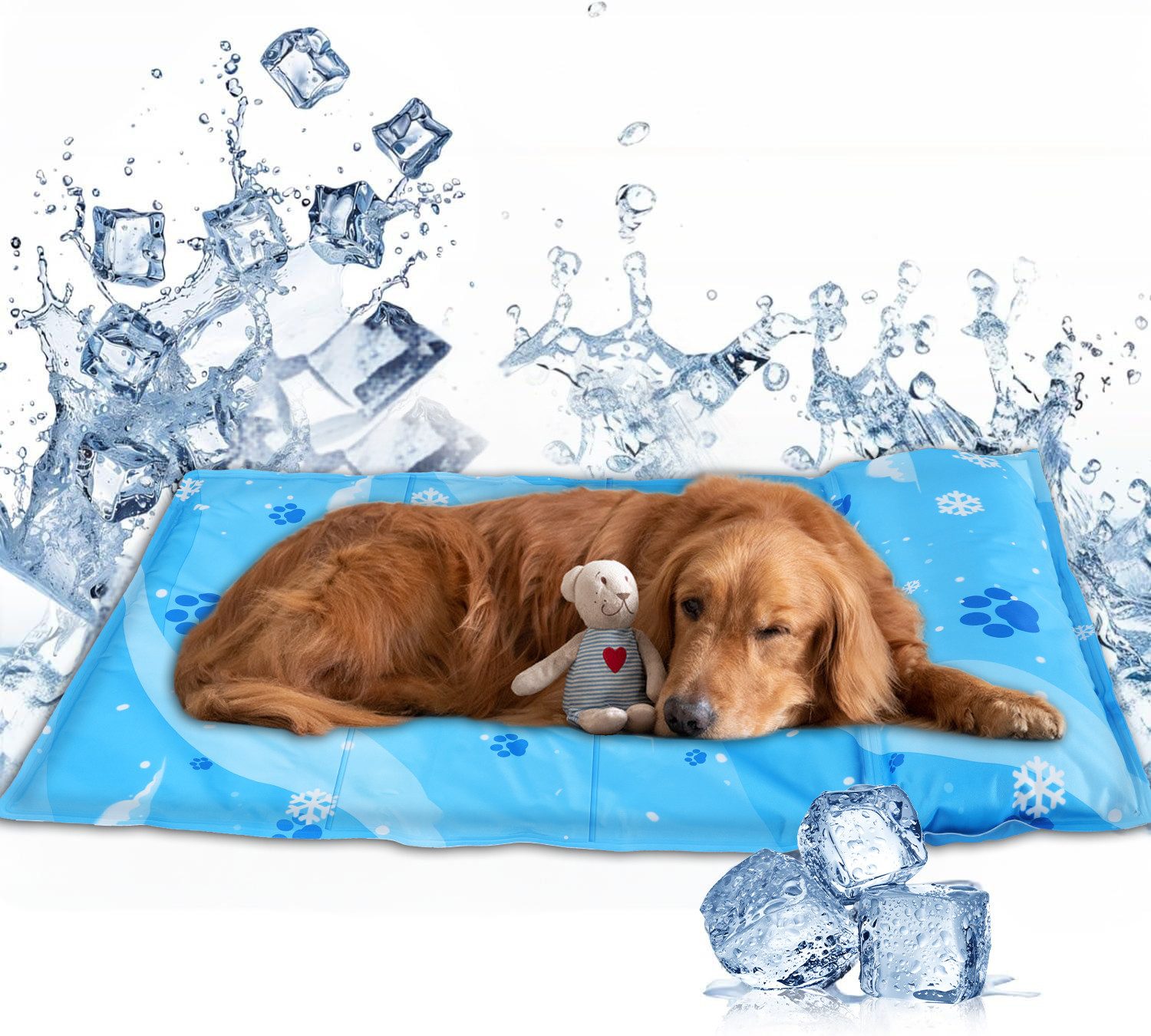 Tierbett Kühlmatte Hund, Kuhlmatte für Hund und Katze mit Ungiftiges Gel