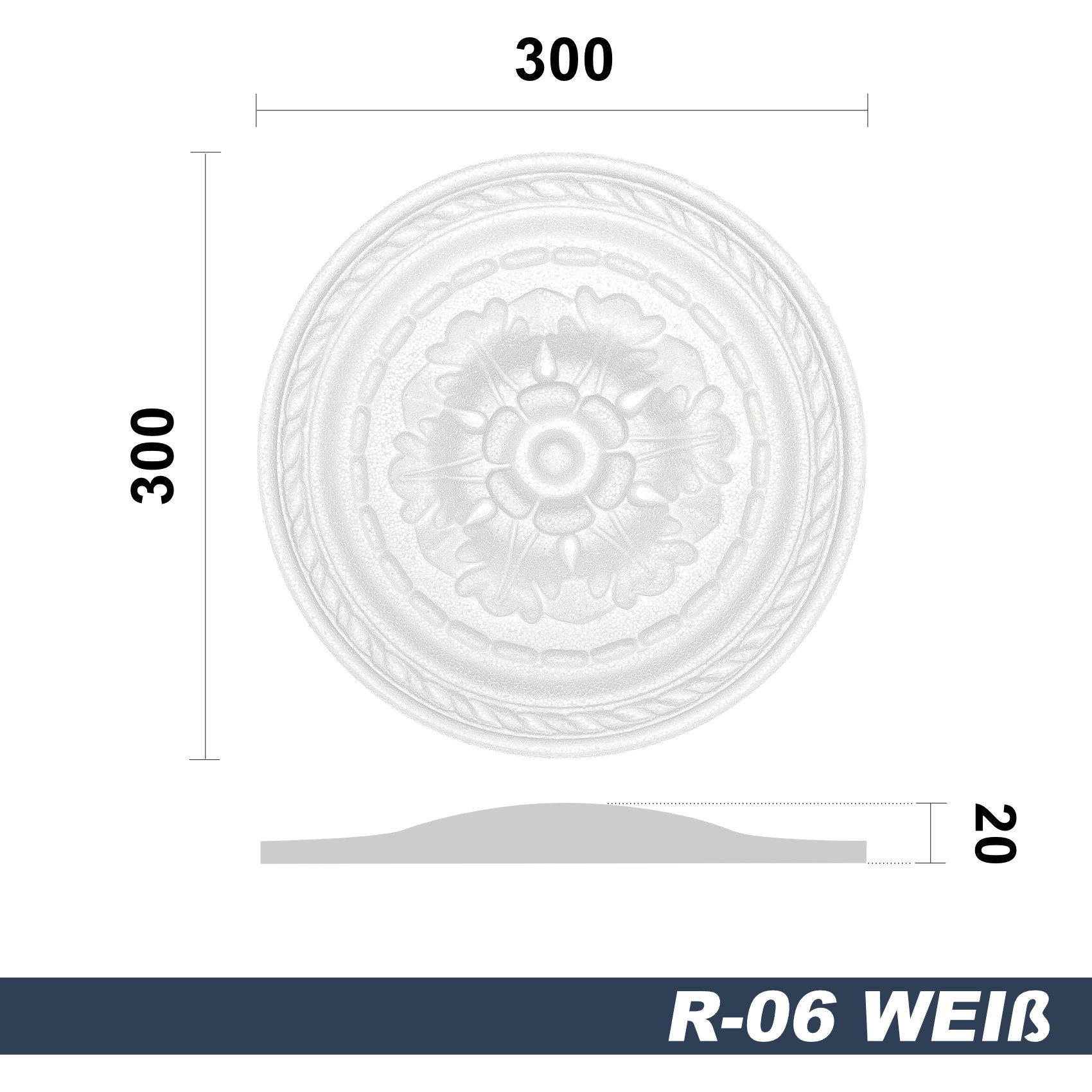 marbet design Wanddekoobjekt R-06 (Stuckrosette aus günstig online kaufen
