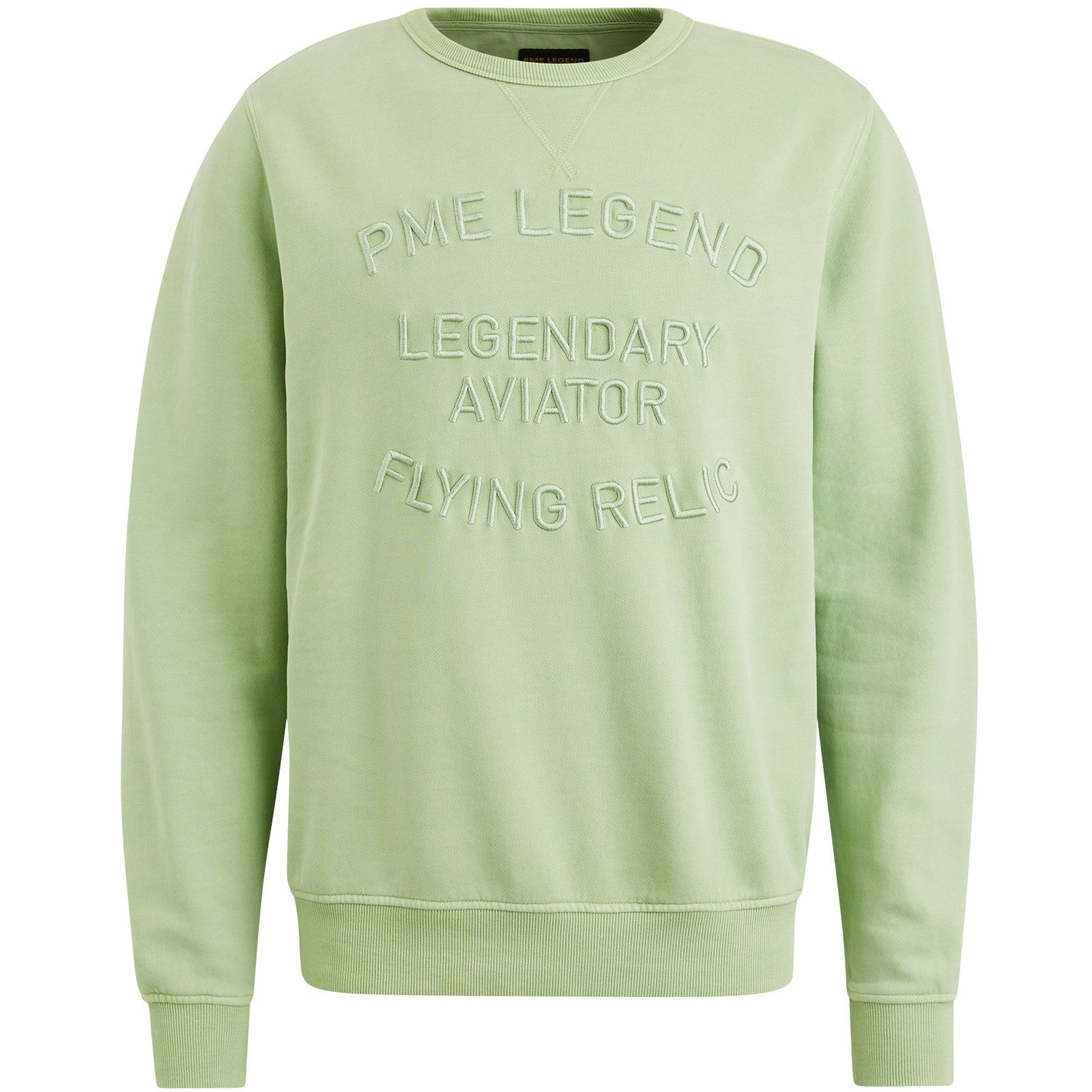 PME LEGEND Sweatshirt Crewneck gd terry mit Schriftzug – Bild 3 von 5