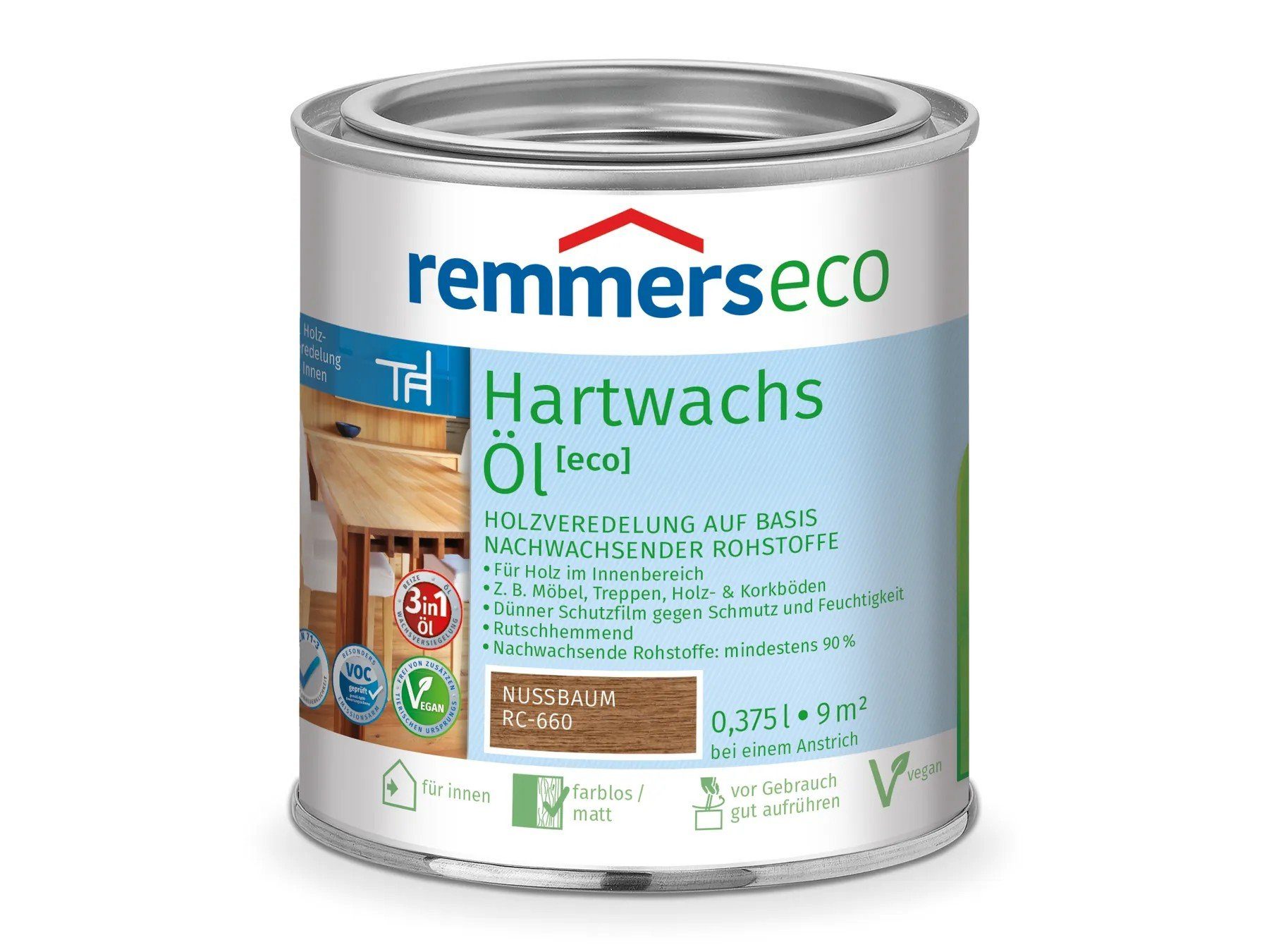 Remmers Hartwachsöl Hartwachs-Öl [eco] nussbaum (RC-660) | Holzöle