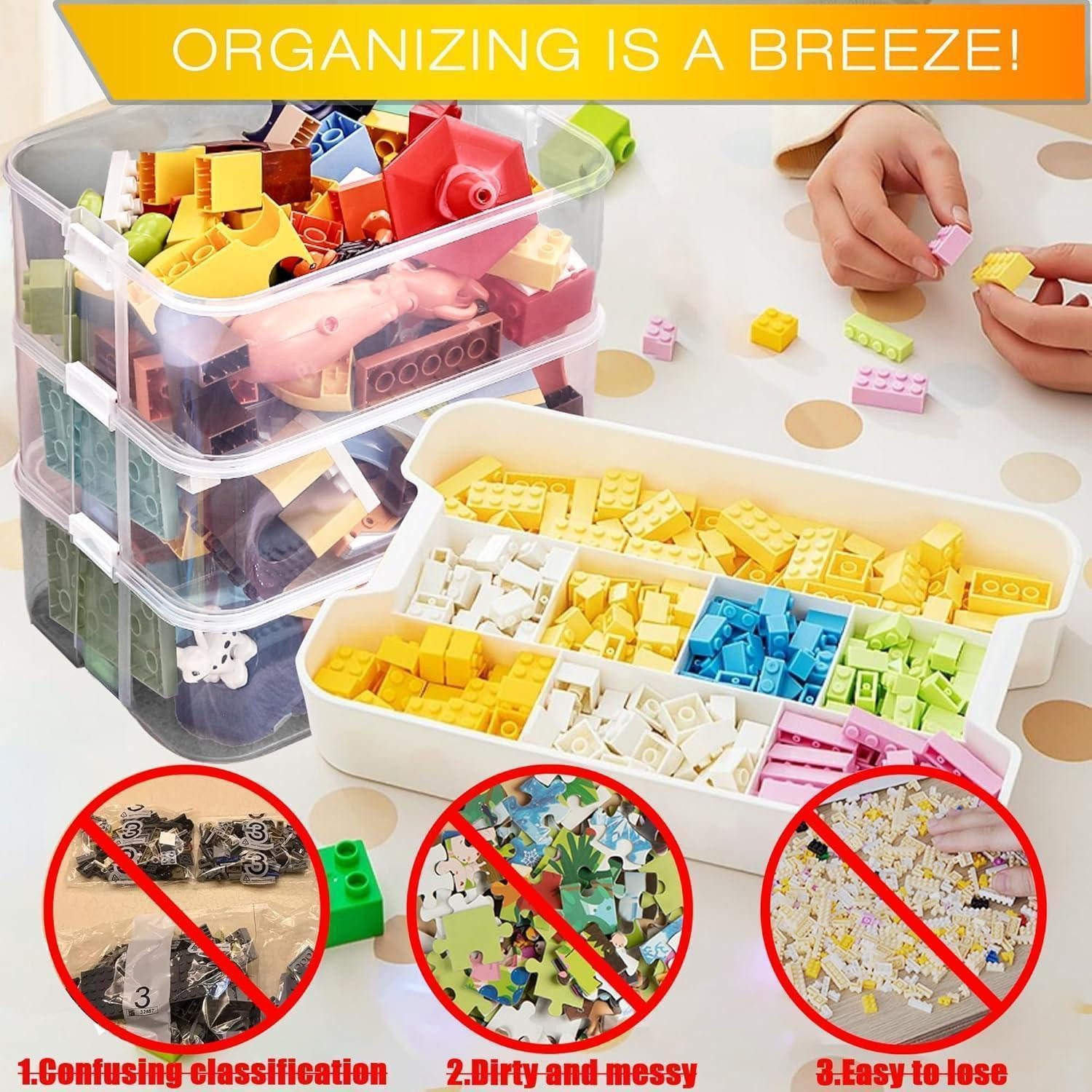 LuxusKollektion Campingtoilette Aufbewahrungsbox Lego Bausteine Box Ablagefächer Transparent Organizer