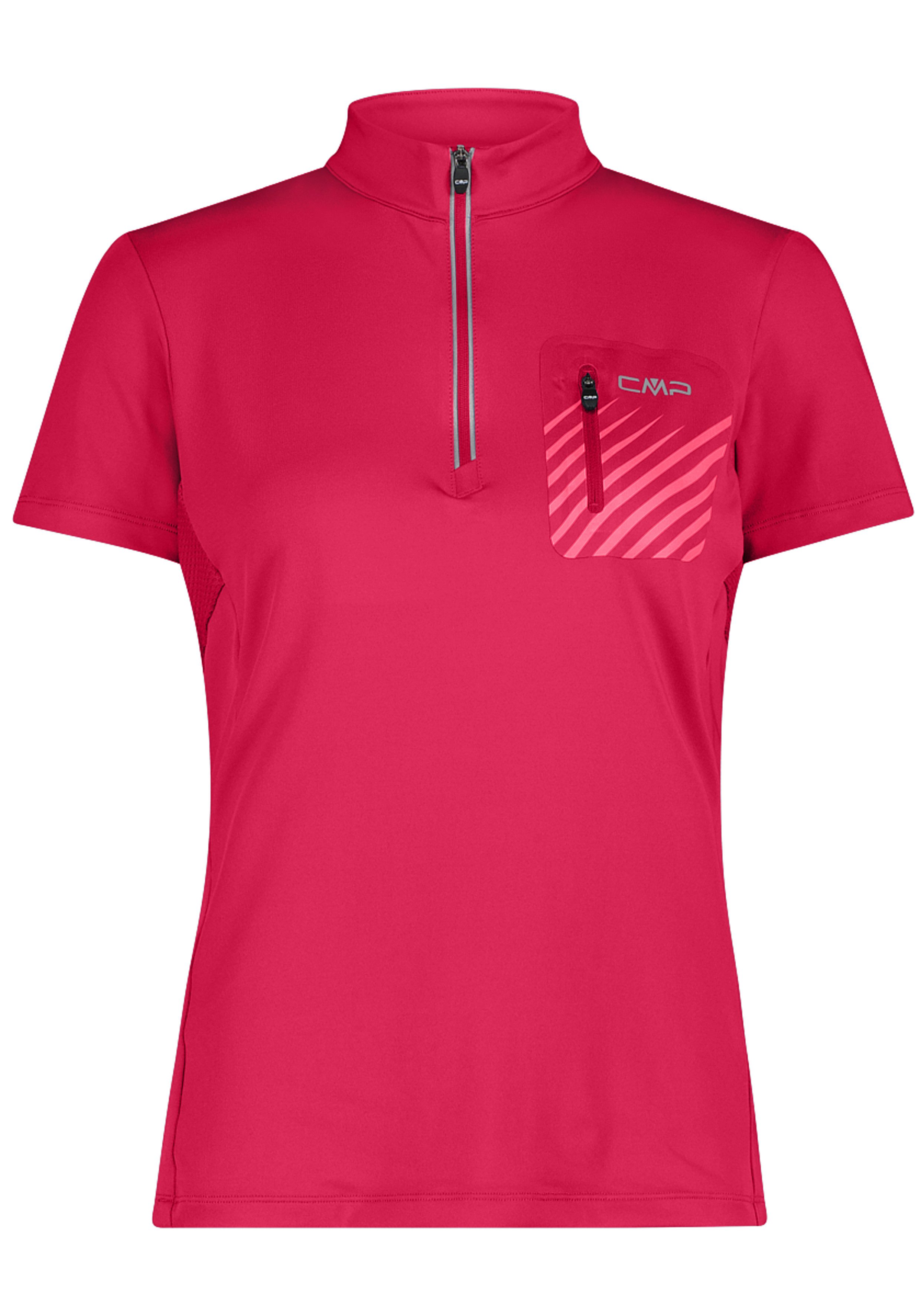 CMP Radtrikot Kurzarm-Design, mit Rundhalsausschnitt und Reißverschluss