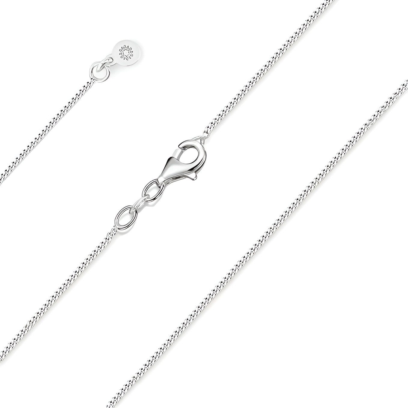 Einzelstück Silberkette Panzerkette Silberkette 1.1 mm - Damen Halskette 925 Sterling Silber