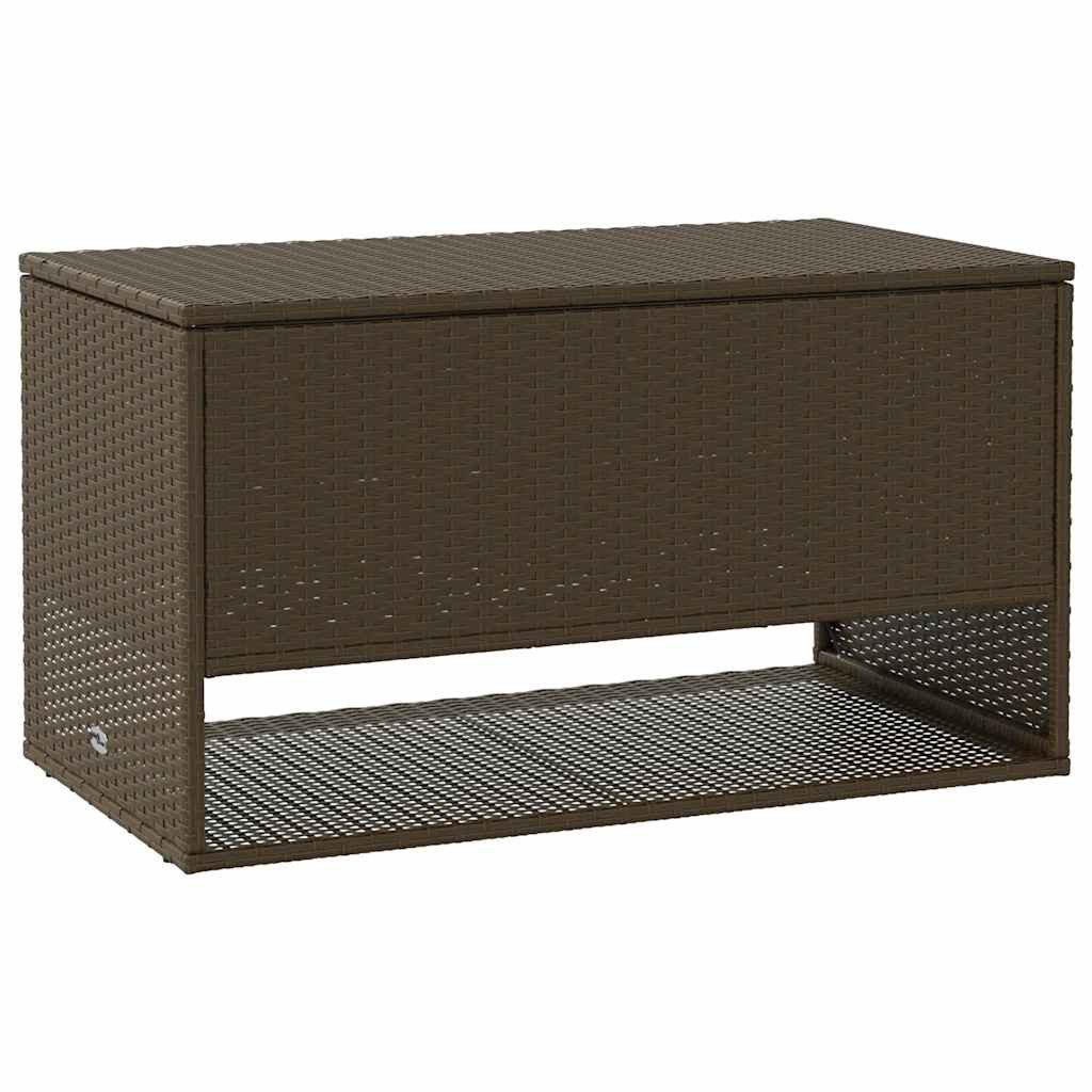vidaXL Auflagenbox NA Outdoor-Kissenbox Braun 100x55x55,5 cm Polyrattan