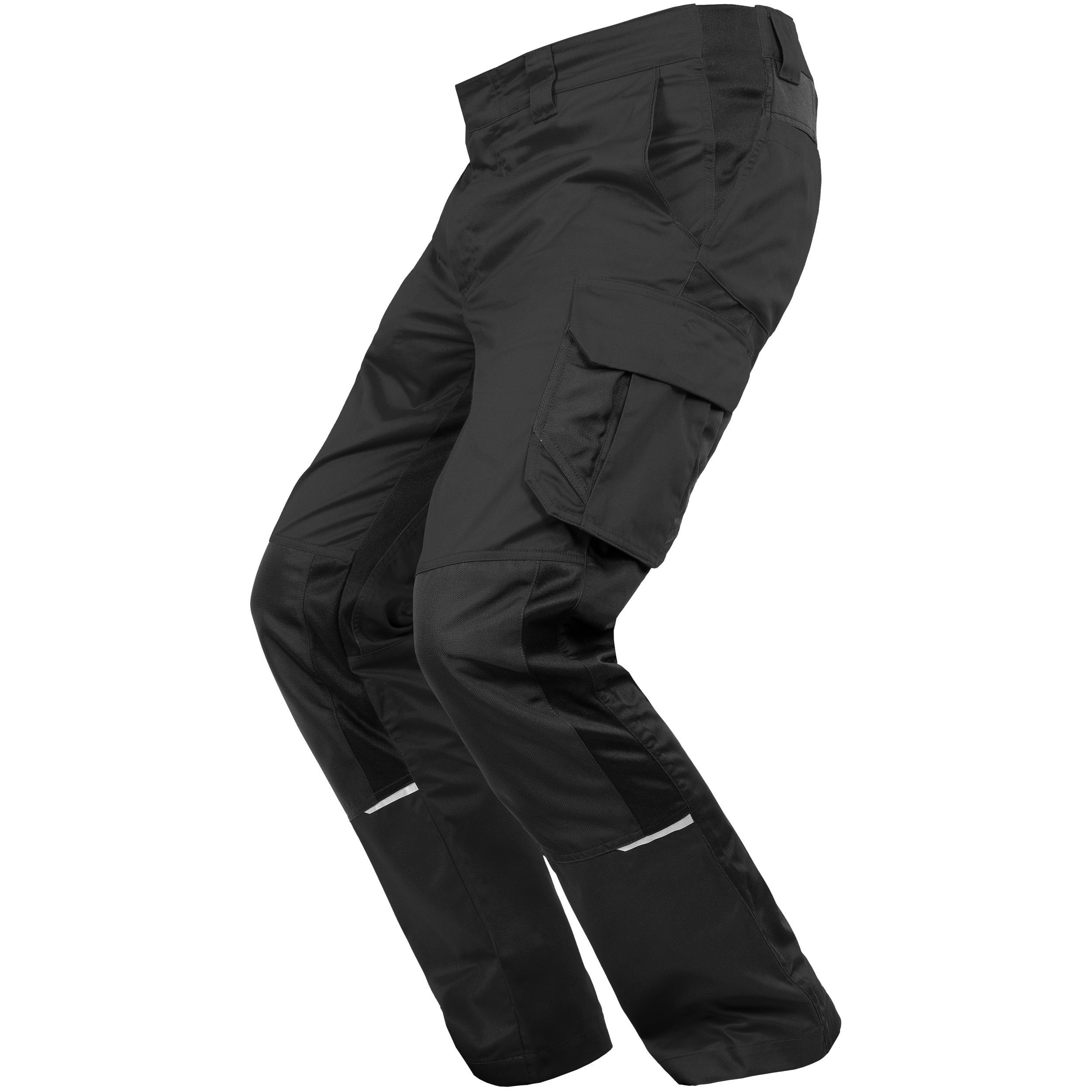 Qualitex Workwear Arbeitsbundhose Slim-Fit Herren-Arbeitshose, strapazierfähige Stretch-Hose-Herren (1-tlg) Robust wie eine Jeans, Herren Hose auch als Latzhose – Bild 4 von 5