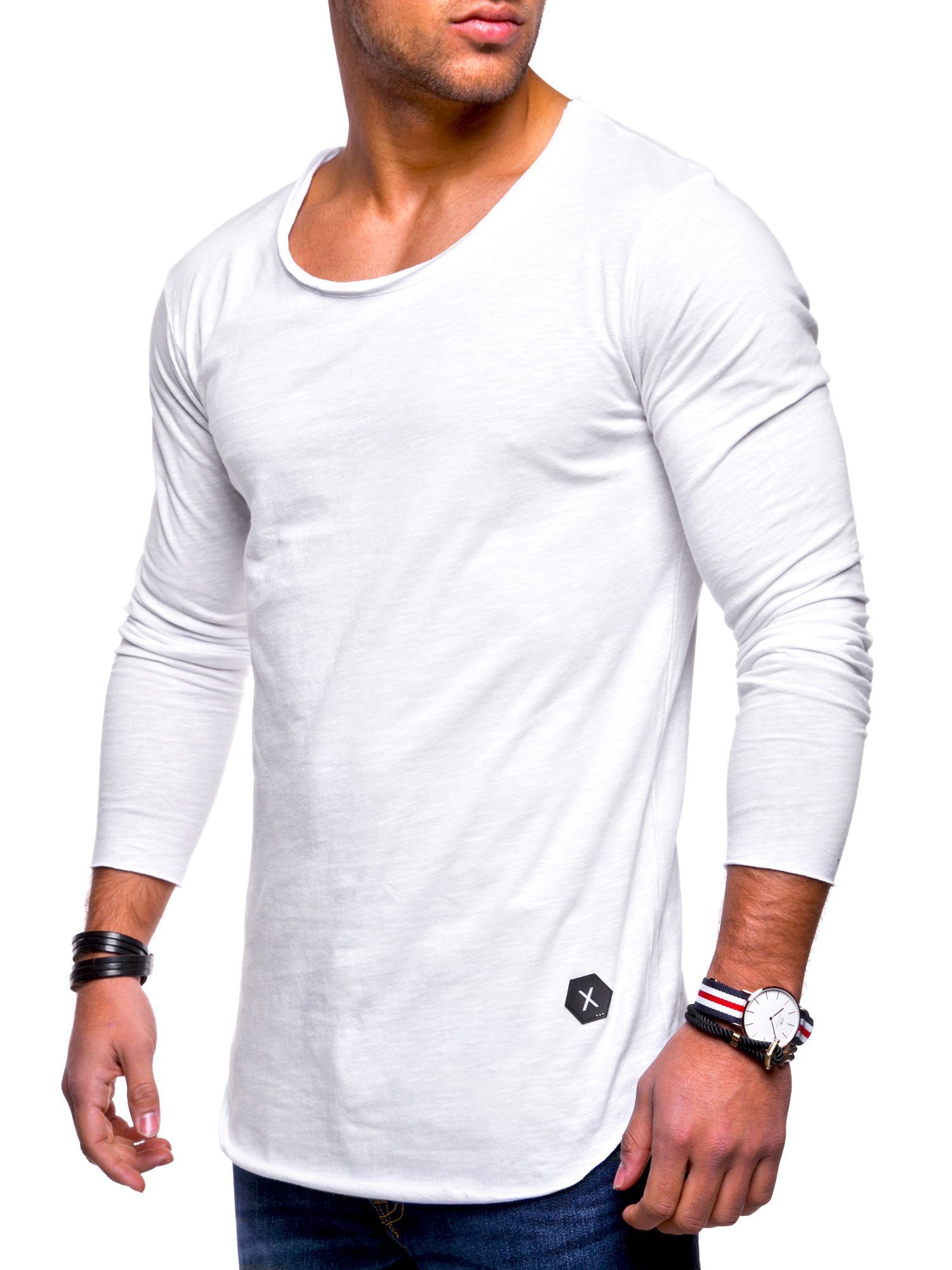behype Langarmshirt "Dust L/S", mit weitem Halsausschnitt günstig online kaufen