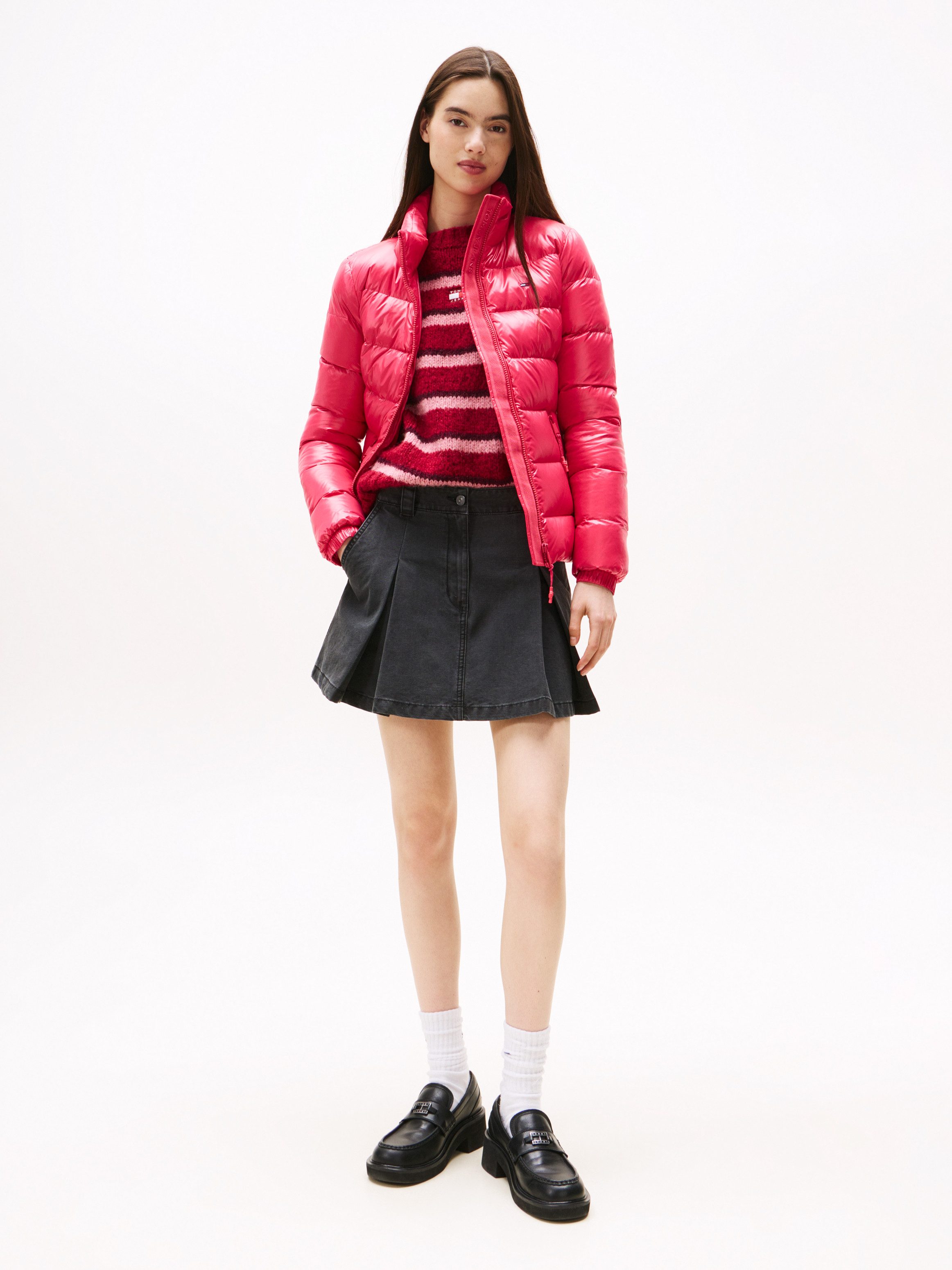 Tommy Jeans Steppjacke TJW SLIM ZIP PRINT DOWN JACKET