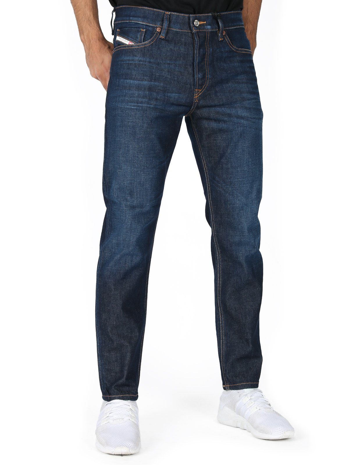Diesel Tapered-fit-Jeans Knöchellange Regular Hose 09A12 D-Fining Stretch 