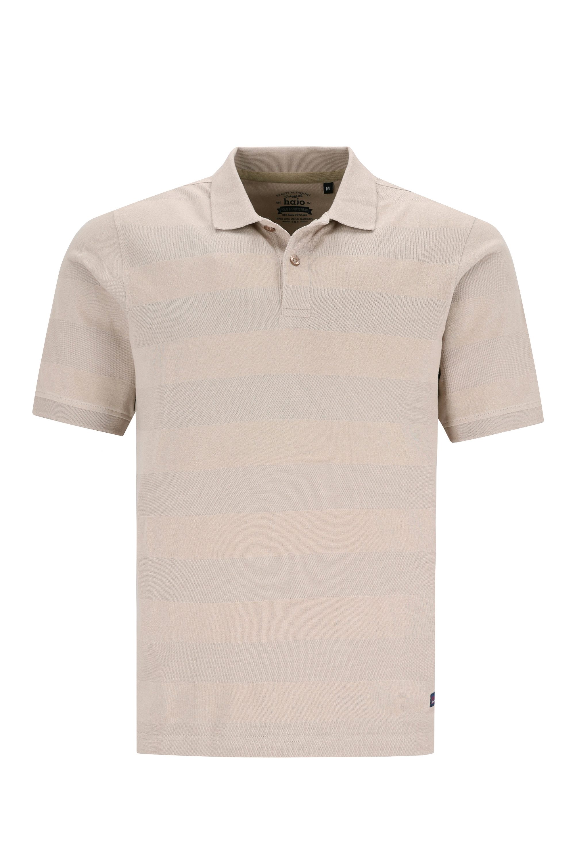 Hajo Poloshirt H Poloshirt Strukturmix taupe
