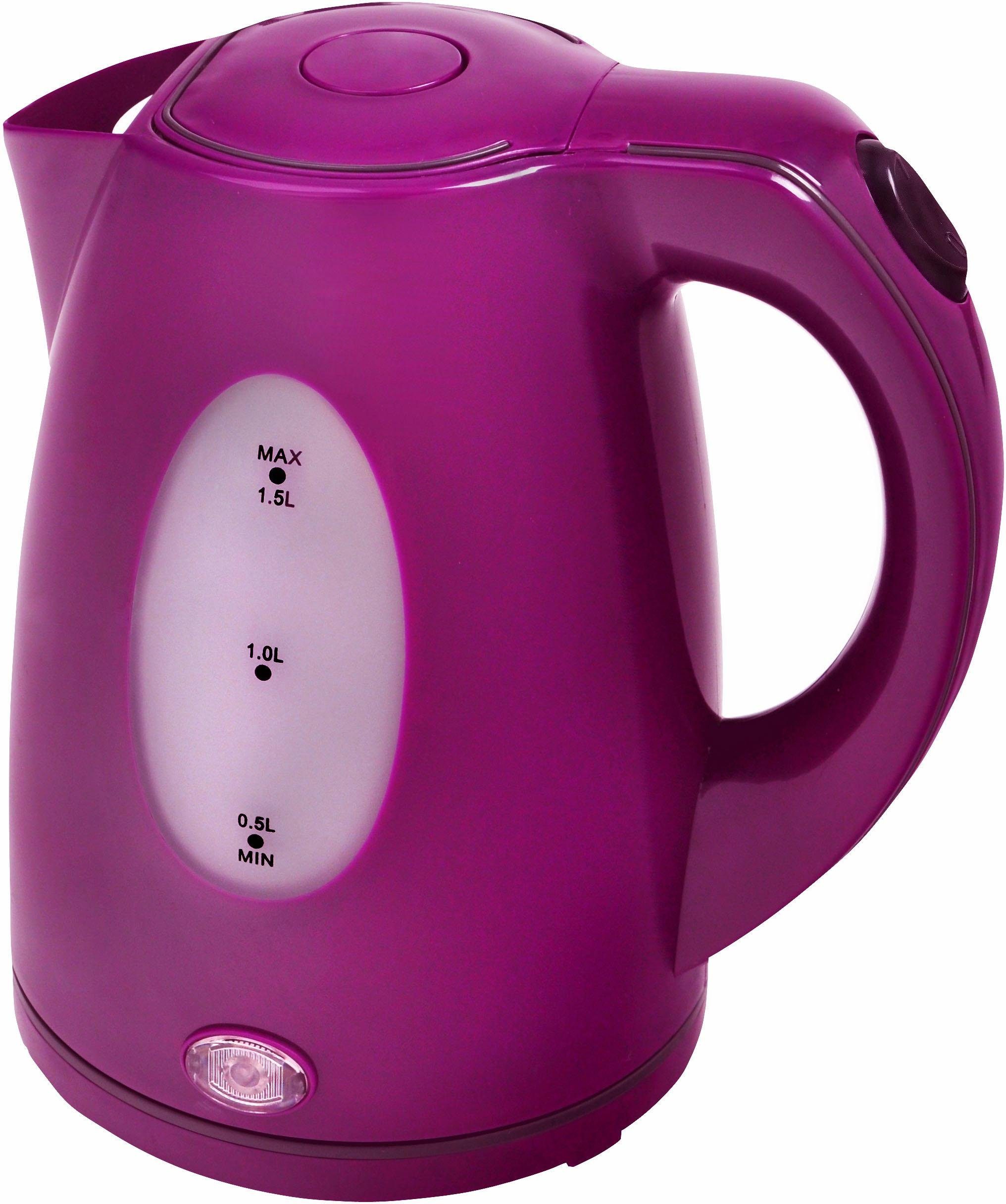 Efbe Schott Wasserkocher SCWK5010, 1,5 l, 2200 W, lila Efbe Schott Wasserkocher 1,7 L Teekocher Wasser Kocher
