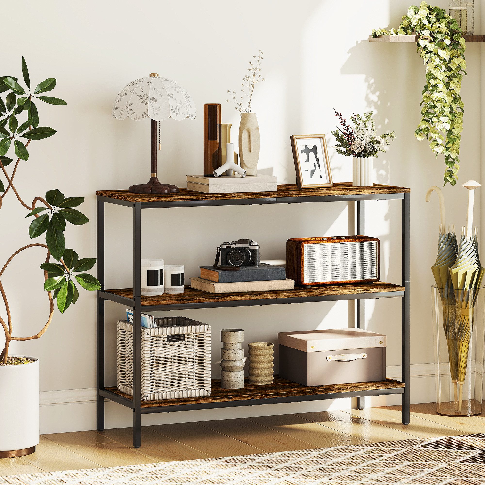 HOMCOM Konsolentisch Flurtisch mit 3 Ebenen, günstig online kaufen