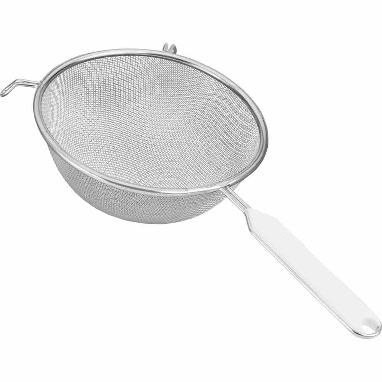 Metaltex Nudelsieb Küchensieb fein 20 cm Aluminium mit Griffeinlage, Aluminium