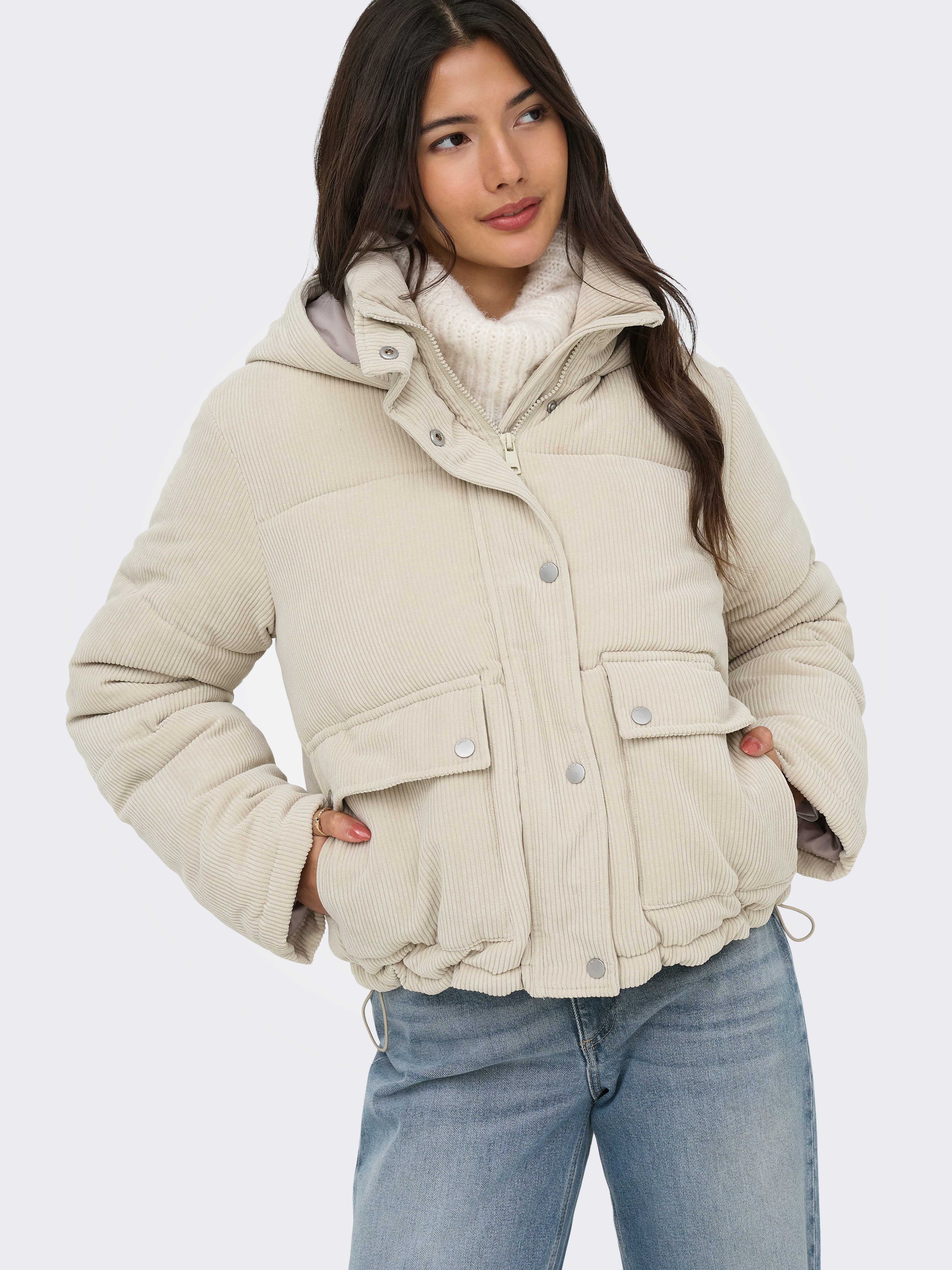 ONLY Steppjacke ONLZAHARA CORDUROY PUFFER CC OTW Kunstfaser