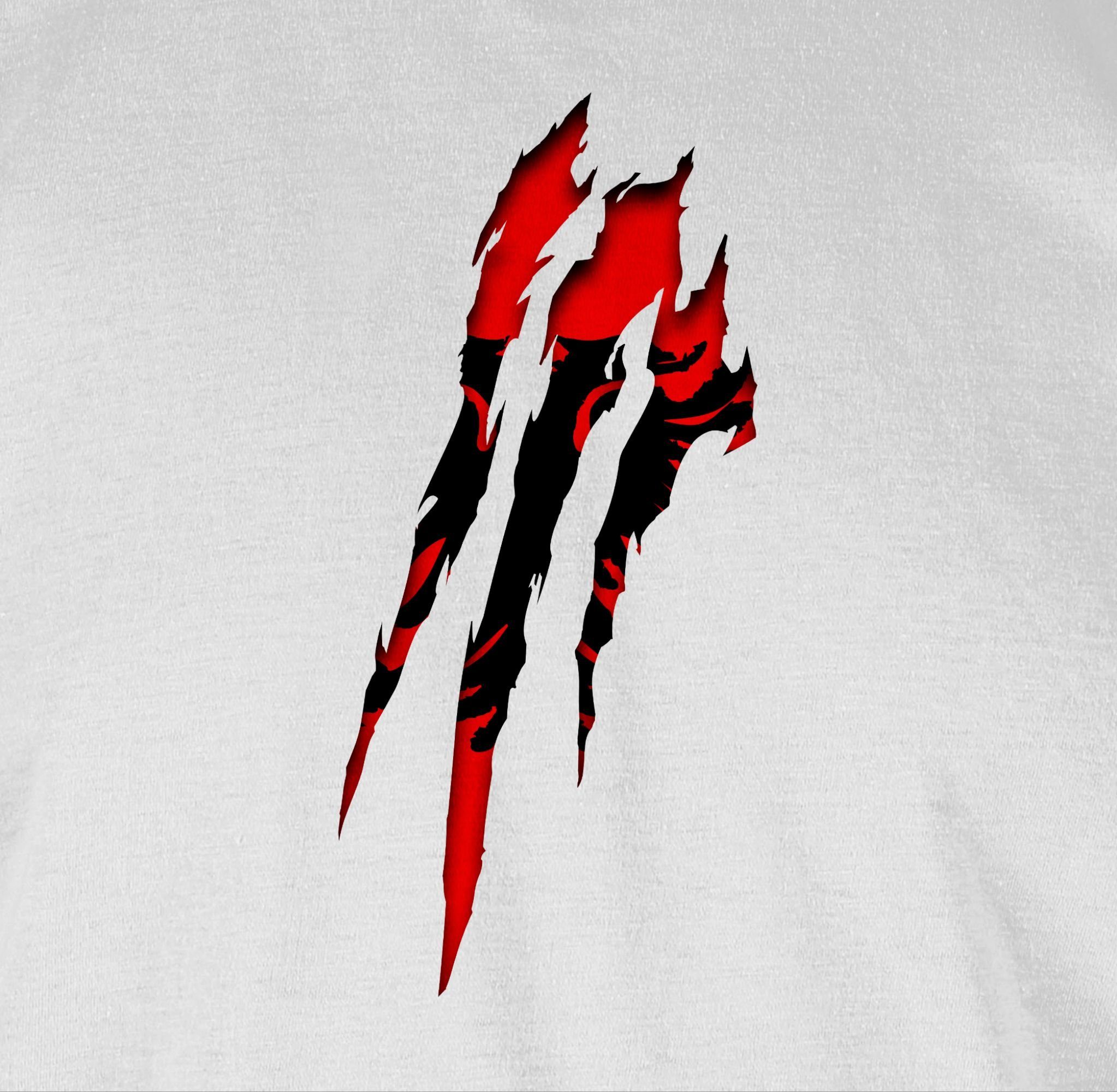 02 Albanien Wappen T-Shirt Krallenspuren Weiß Länder Shirtracer