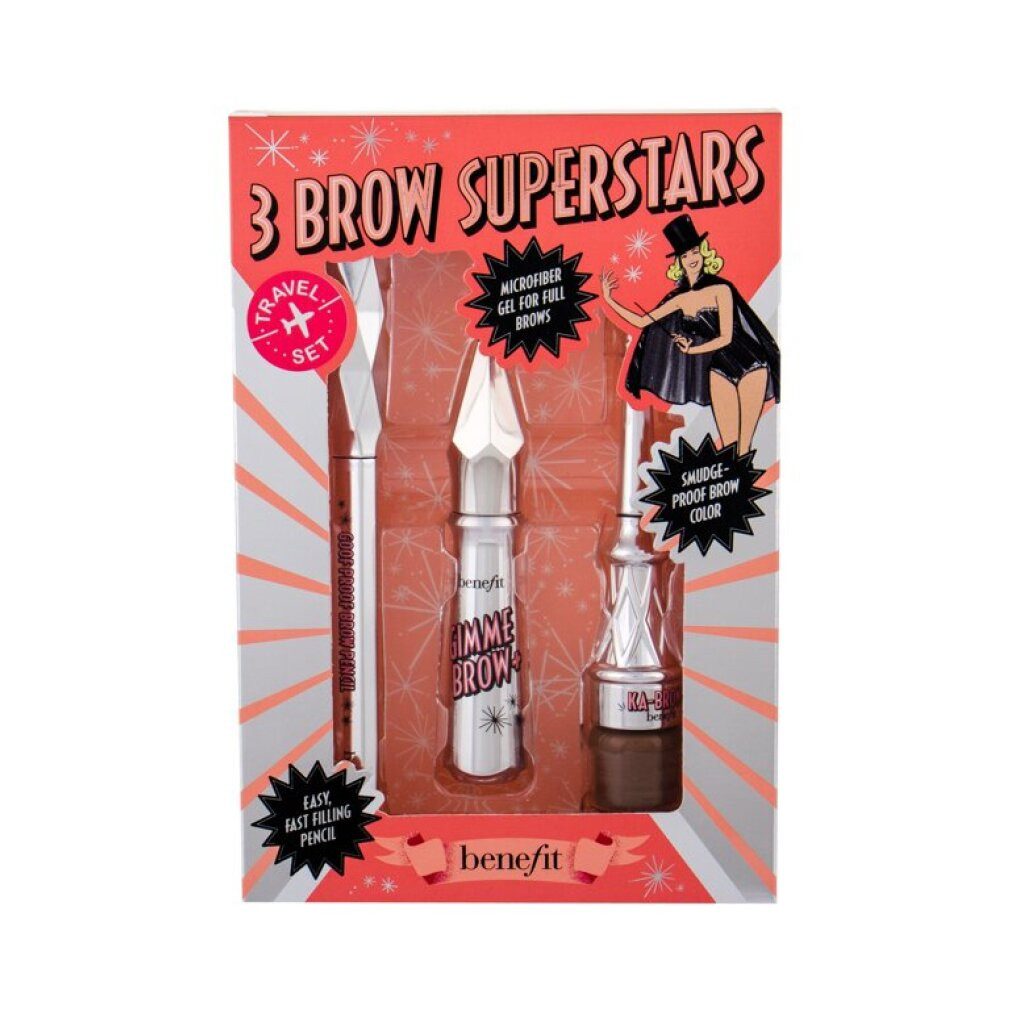 Benefit Make-up Set Gimme Brow+ 3 Brow Superstars 3 Warmes Hellbraun