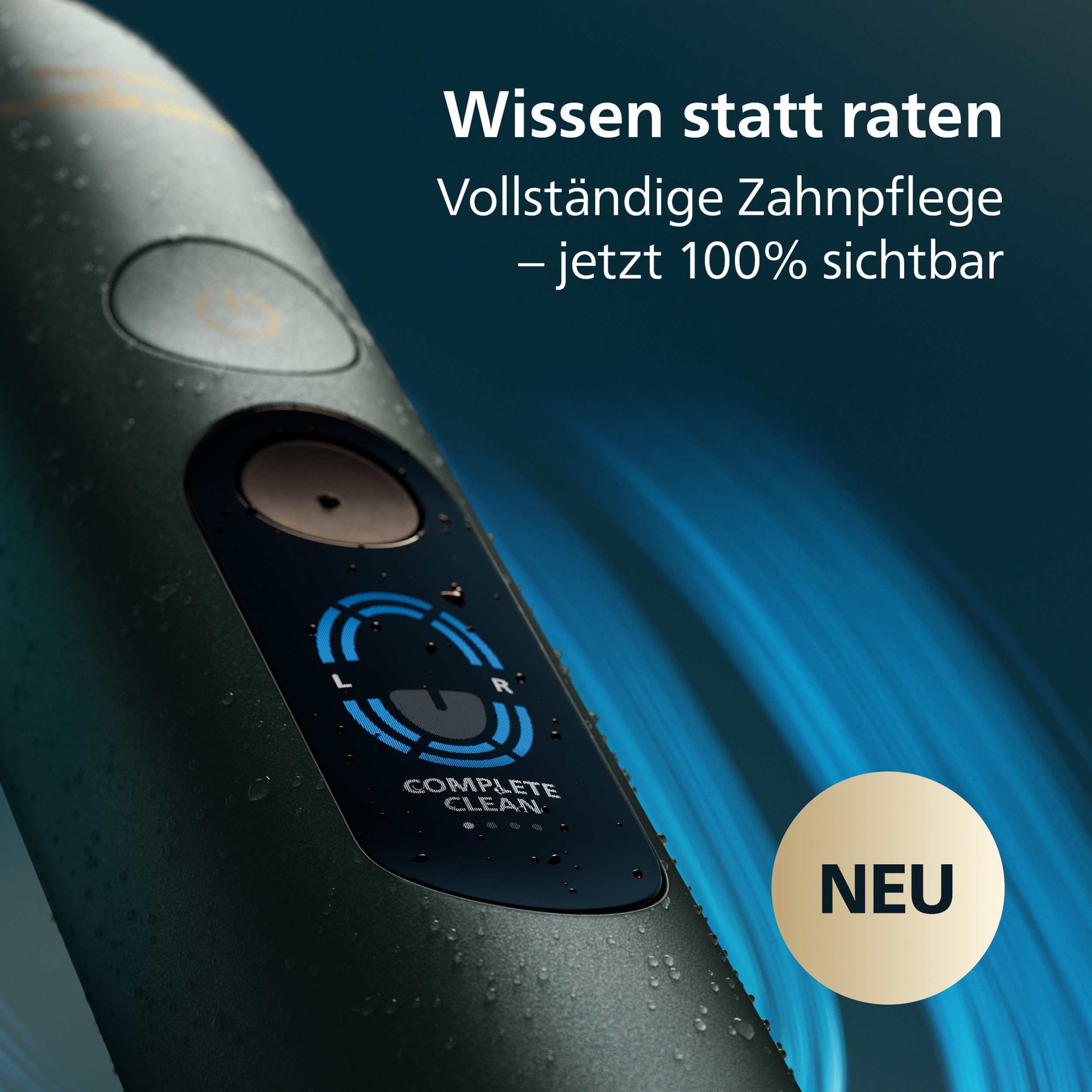 Philips Sonicare Elektrische Zahnbürste DiamondClean 9000 HX9213, Aufsteckbürsten: 1 St., mit Smart-Sensoren und 7 Putzprogrammen, inkl. Reiseladeetui – Bild 5 von 5