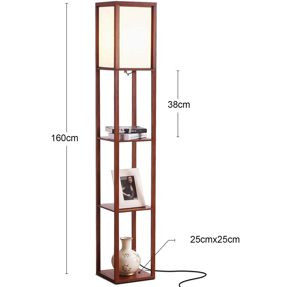 MUPOO Stehlampe LED Stehlampe,LED Stehleuchte 160cm,Holz günstig online kaufen