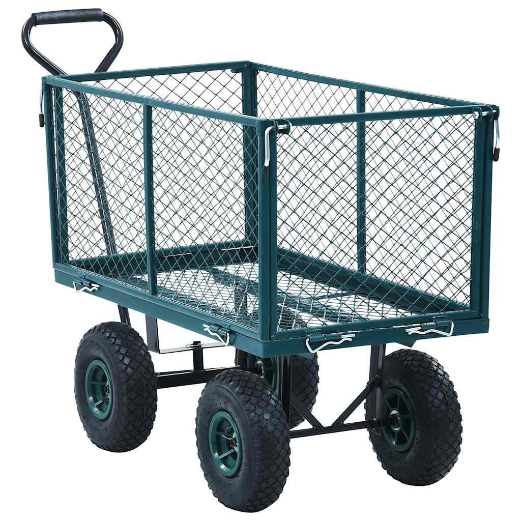 vidaXL Rollwagen Gartenwagen Grün 350 kg, (1 St)