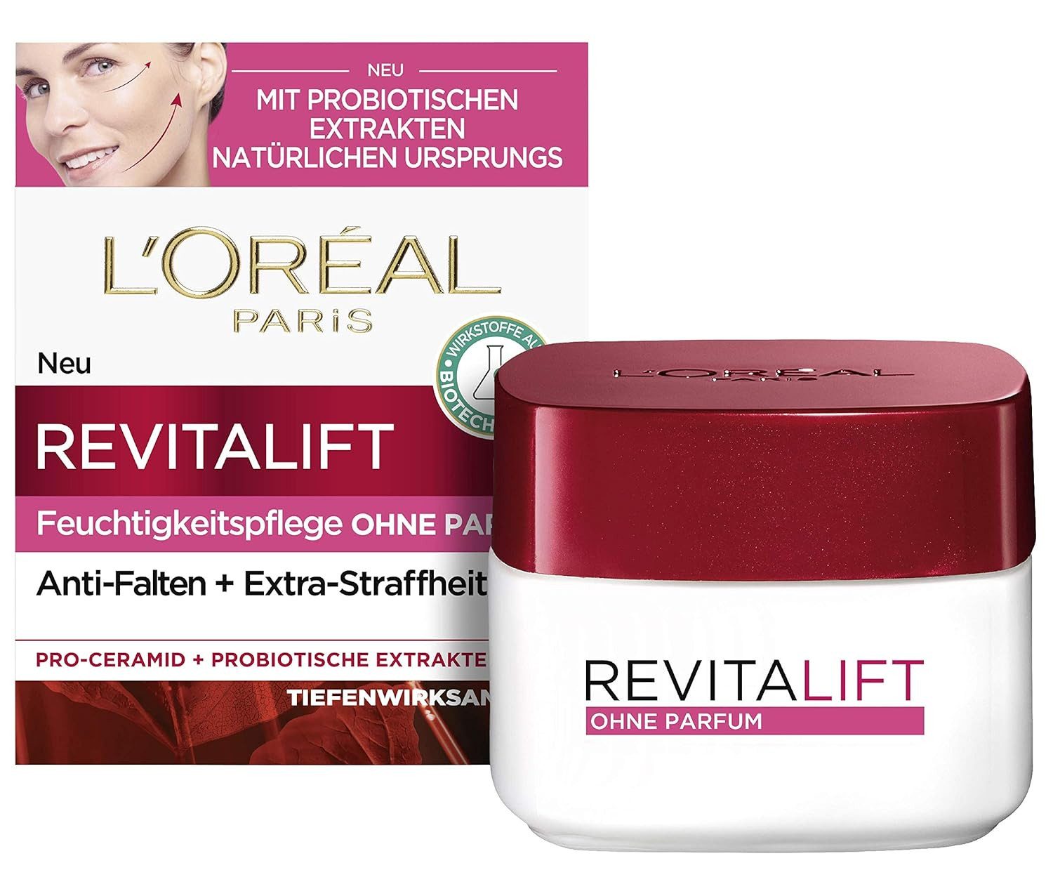 L'ORÉAL PARIS Anti-Aging-Creme Revitalift Straffende Pflege ohne Parfum Tiefenwirksam 50ml, 20-tlg., feuchtigkeitsspenndend, ohne Parfum