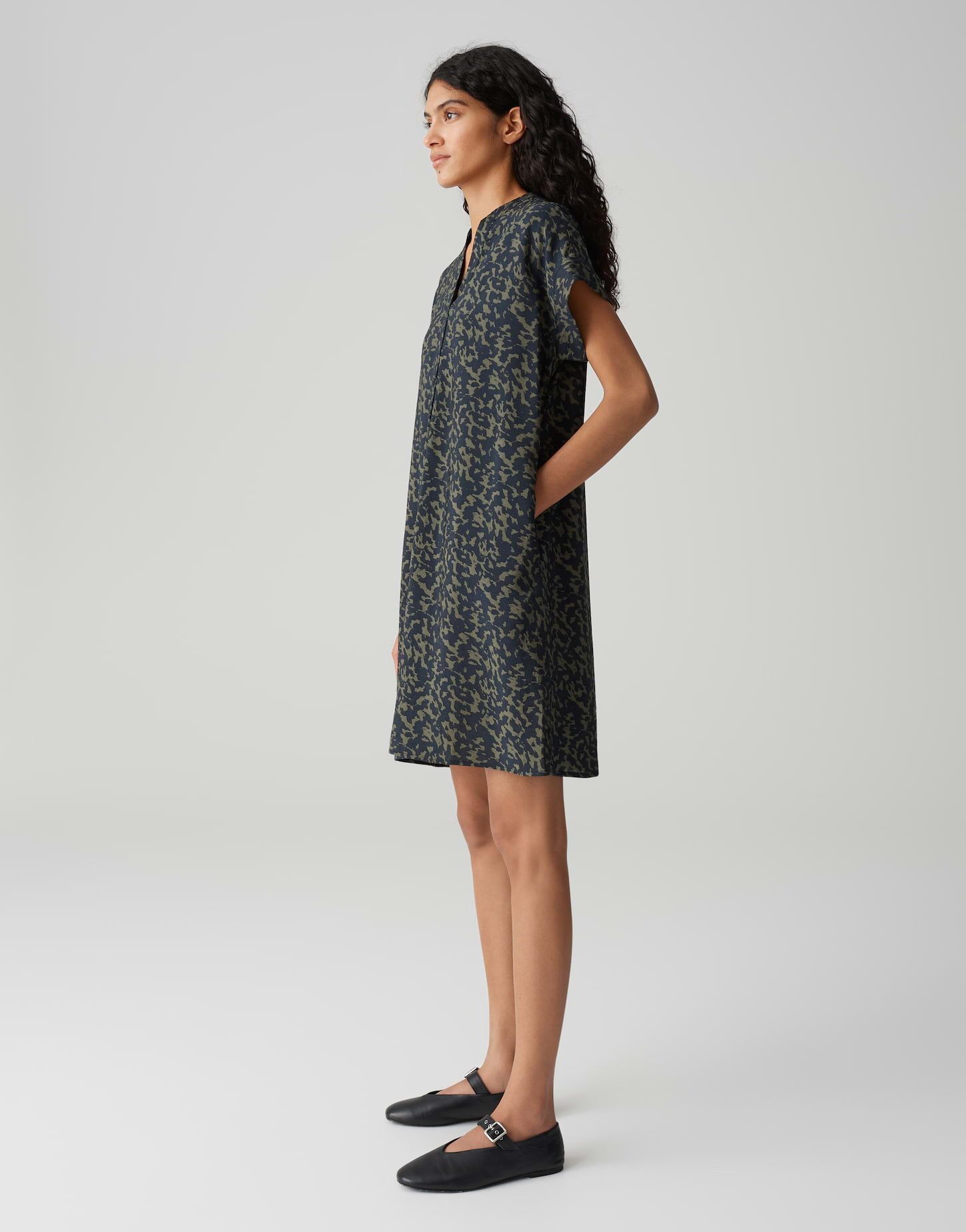 OPUS Hemdblusenkleid WULARA SHADOW aus Modalmix