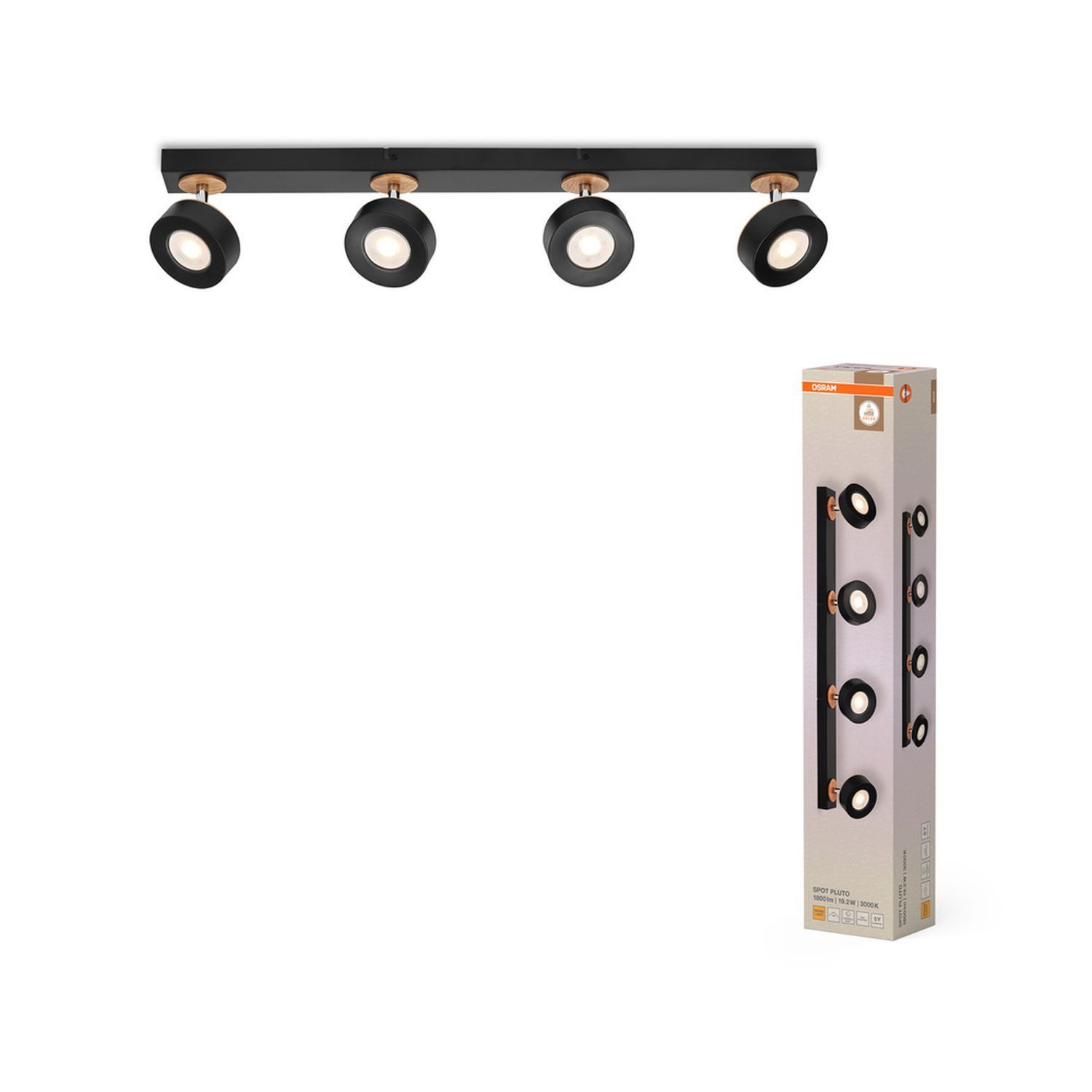Licht-Erlebnisse Deckenstrahler ELUNIS, LED fest integriert, Warmweiß, LED verstellbar länglich 3000 K 1250 lm Modern