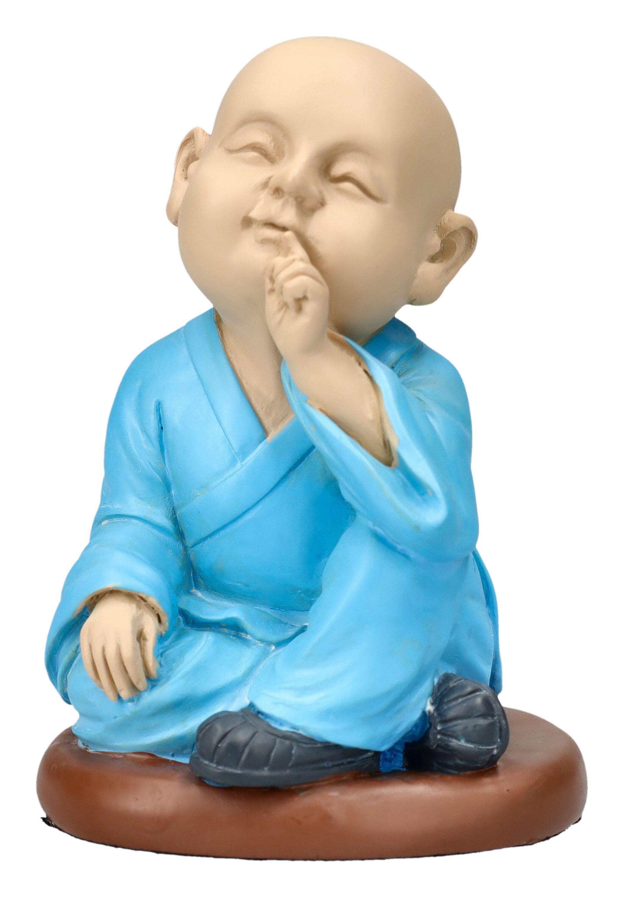 Figuren Shop GmbH Dekofigur Buddha Mönch Figur - Nichts Böses Sagen - Mythologie Deko Buddhismus