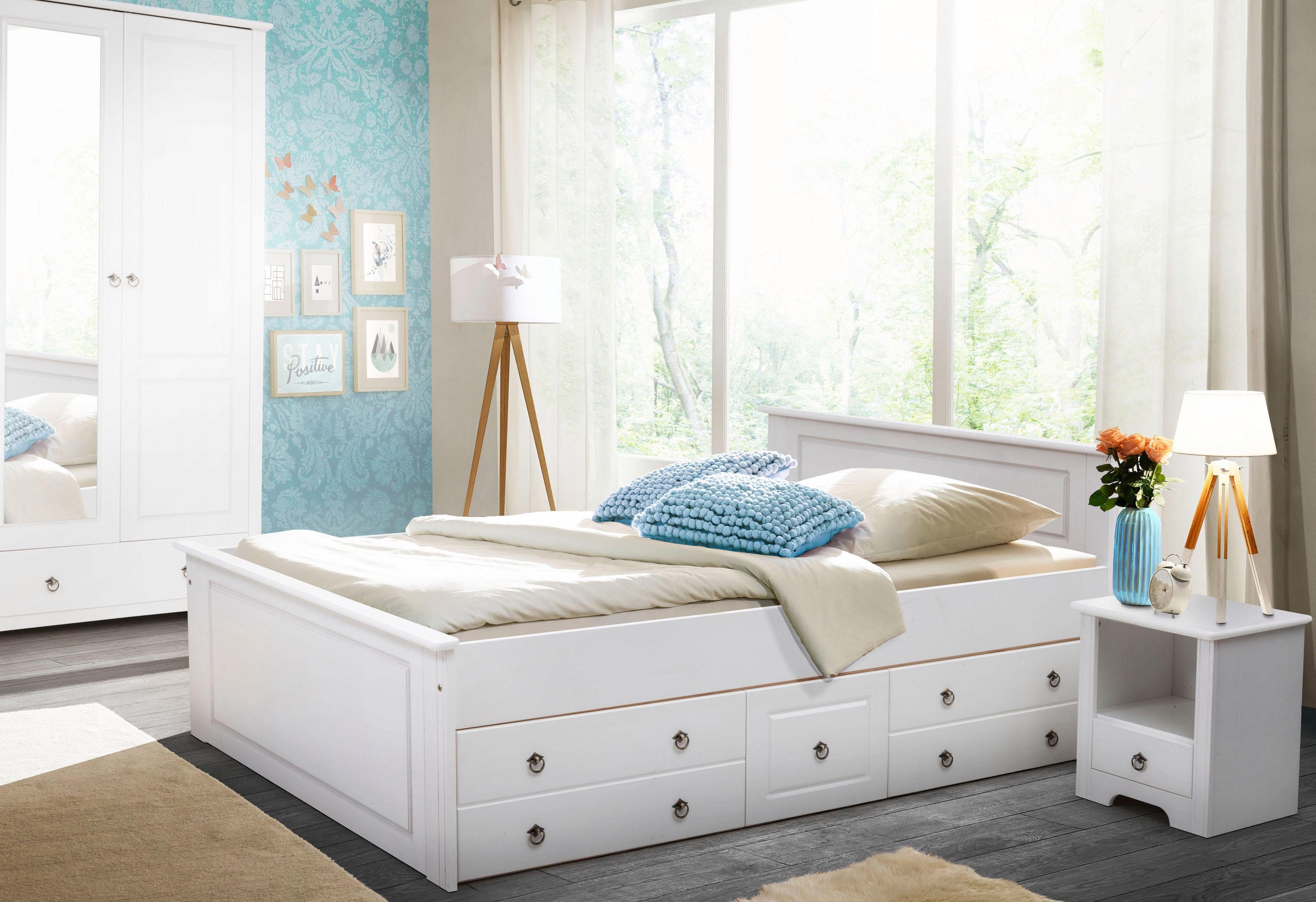 Home affaire Schlafzimmer-Set »Hugo«, (Set, 3-St), Bett 140cm, 2-trg  Kleiderschrank und 1 Nachttisch online kaufen | OTTO