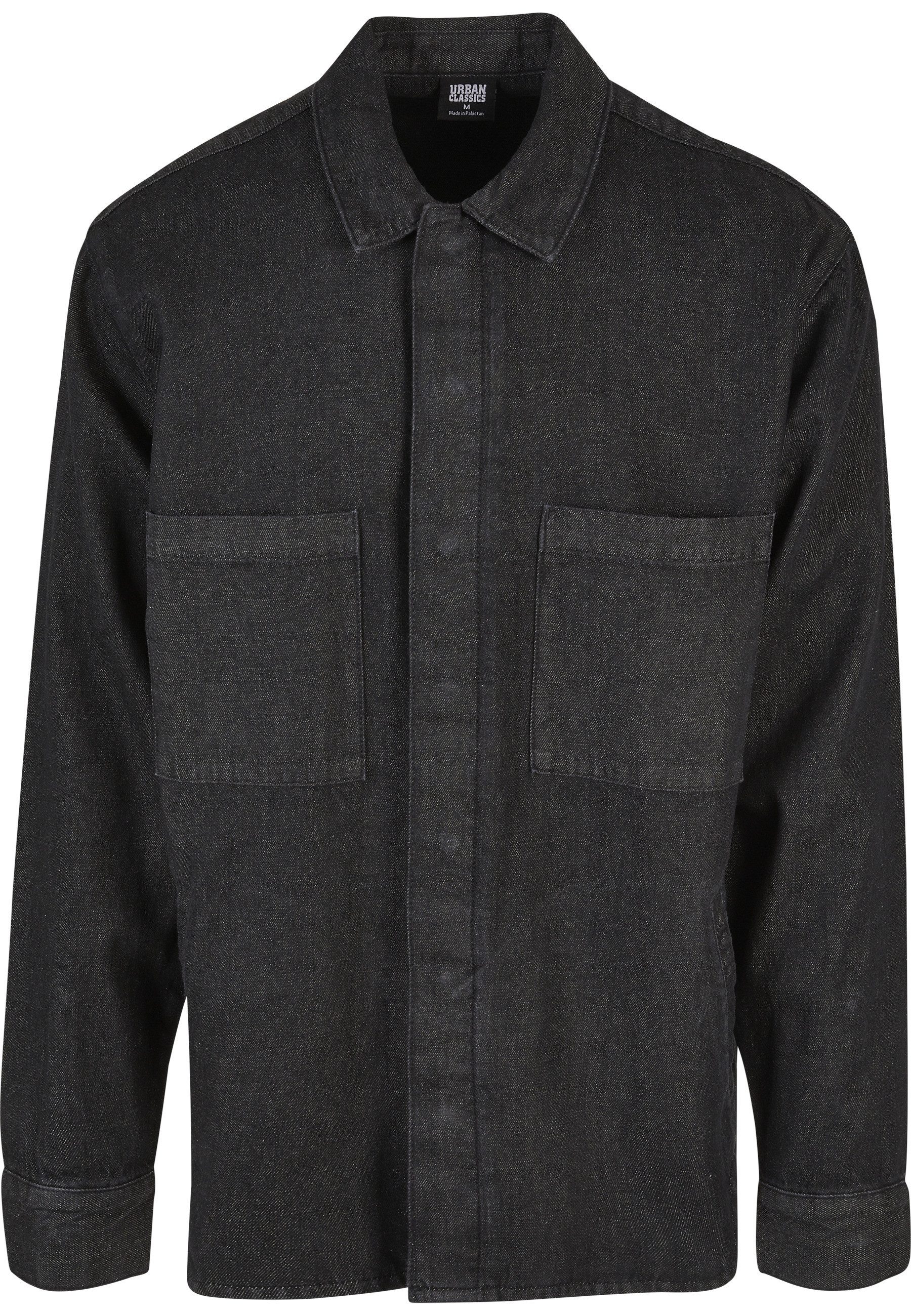 URBAN CLASSICS Kurzarmshirt Urban Classics Herren Oversized Denim Pocket Shirt (1-tlg)