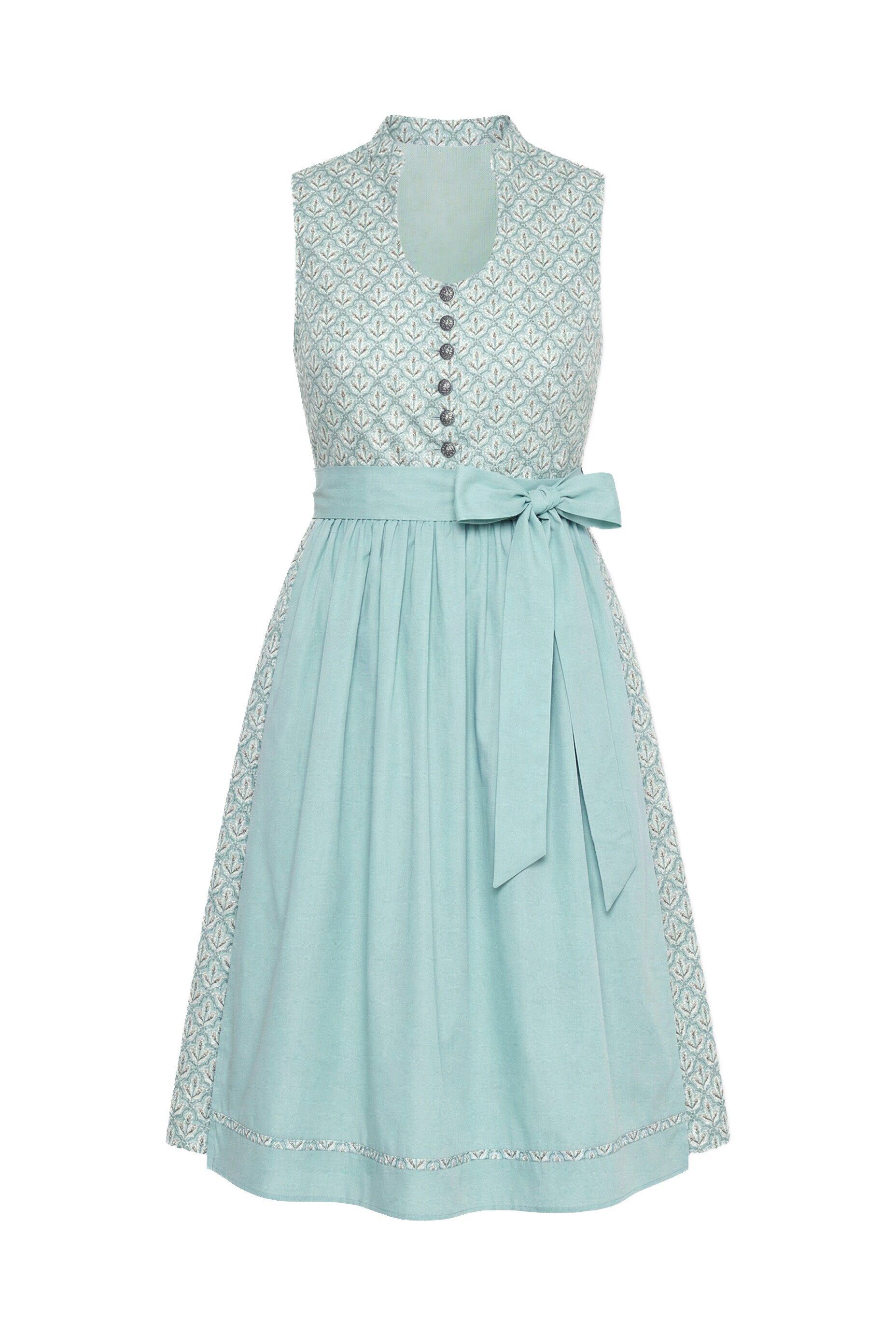 Ulla Popken Dirndl Dirndl Stehkragen V-Ausschnitt