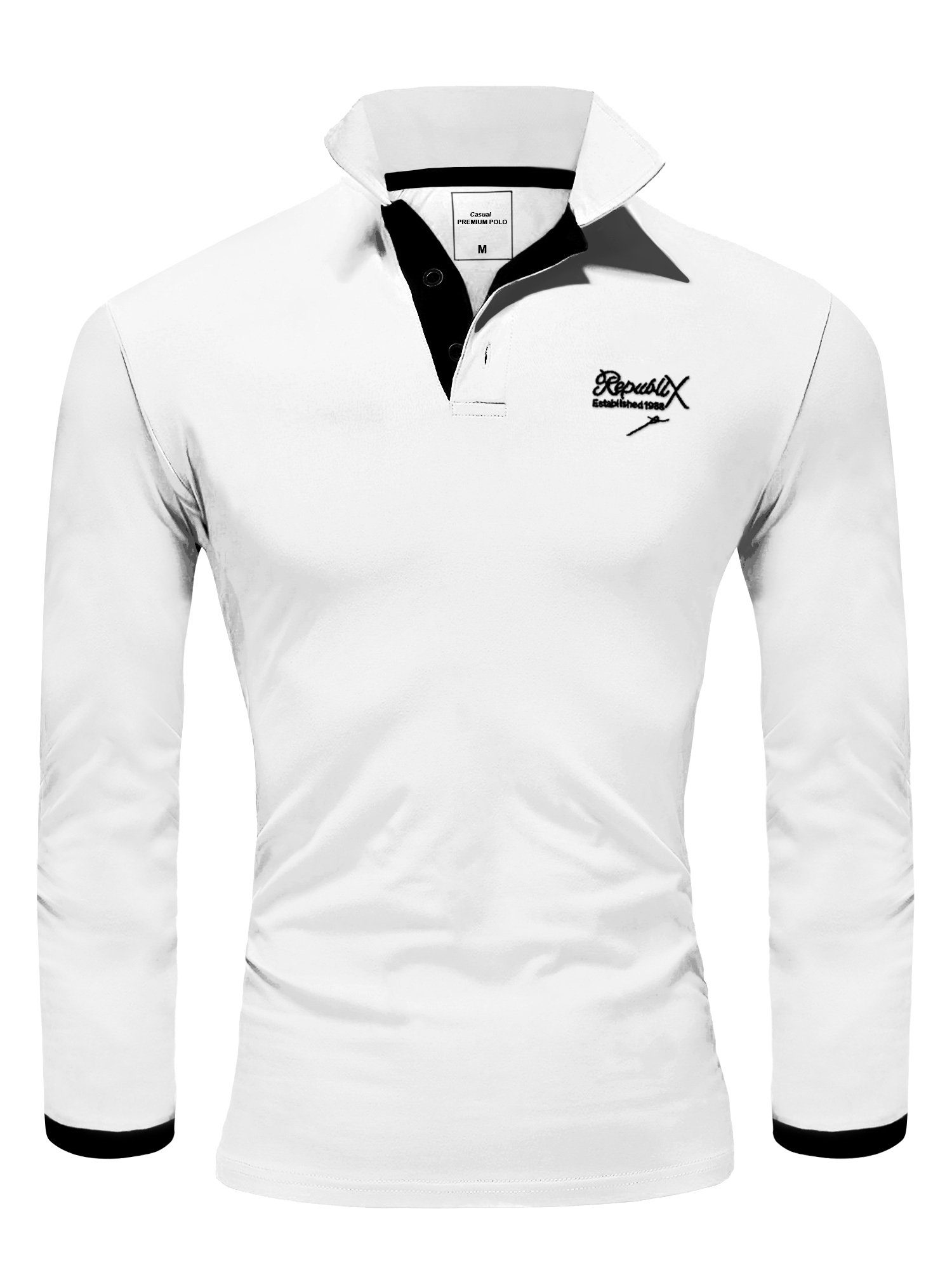 REPUBLIX Poloshirt OWEN Herren Basic Langarm günstig online kaufen
