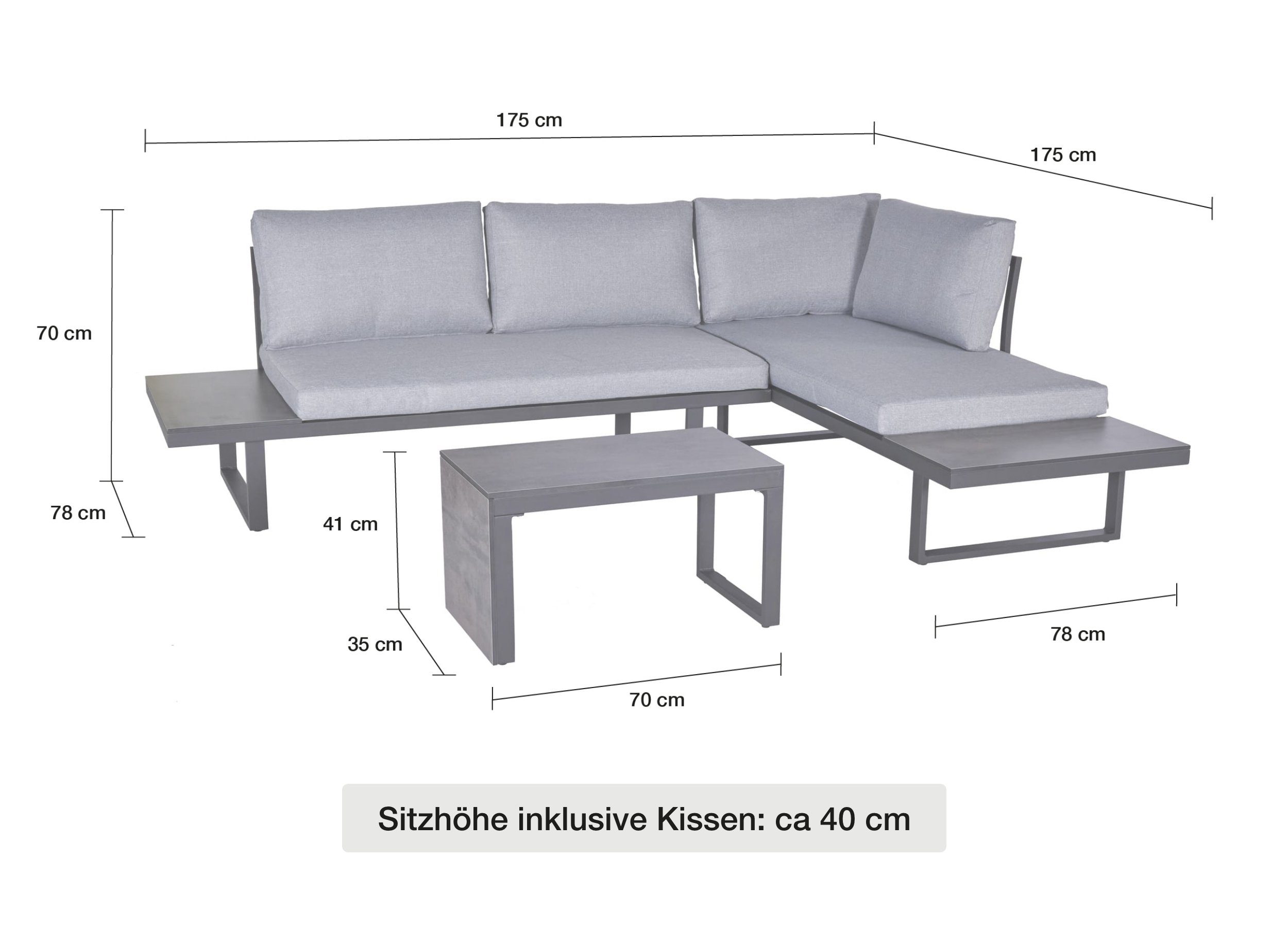 LC Garden Gartenlounge-Set »Sungardo« Gartenlounge Set günstig online kaufen