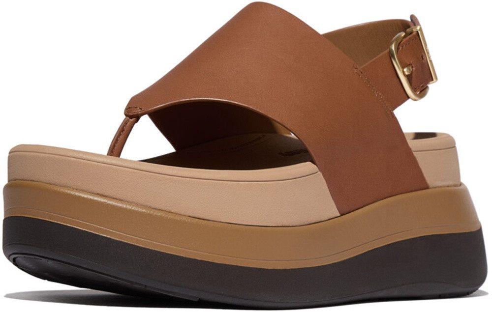 Fitflop F-Mode Stack Leather Back-Strap Toe-Post Sandals Sandale günstig online kaufen