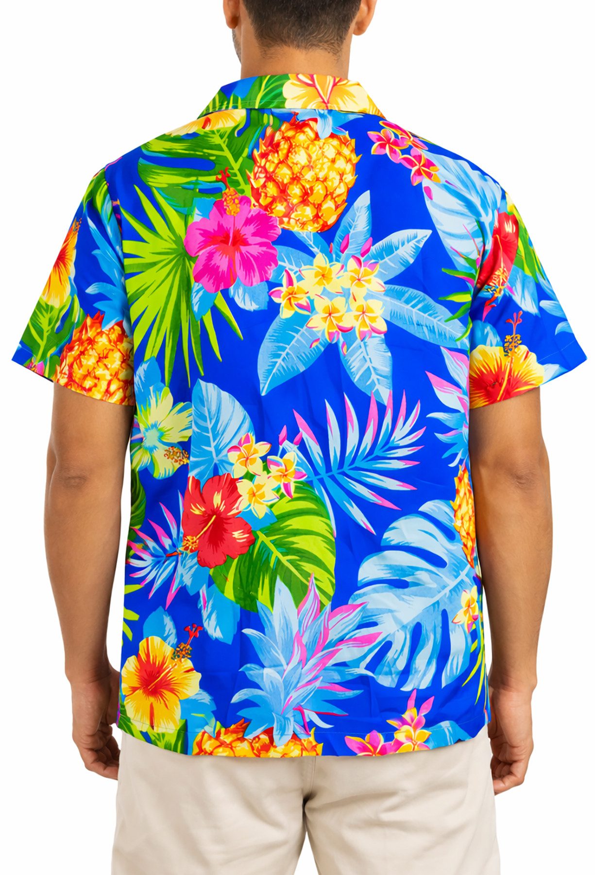 King Kameha Hawaiihemd "Pineapple" Funky Hawaii-Hemd Herren Kurzarm Front-Tasche Stylish – Bild 4 von 5