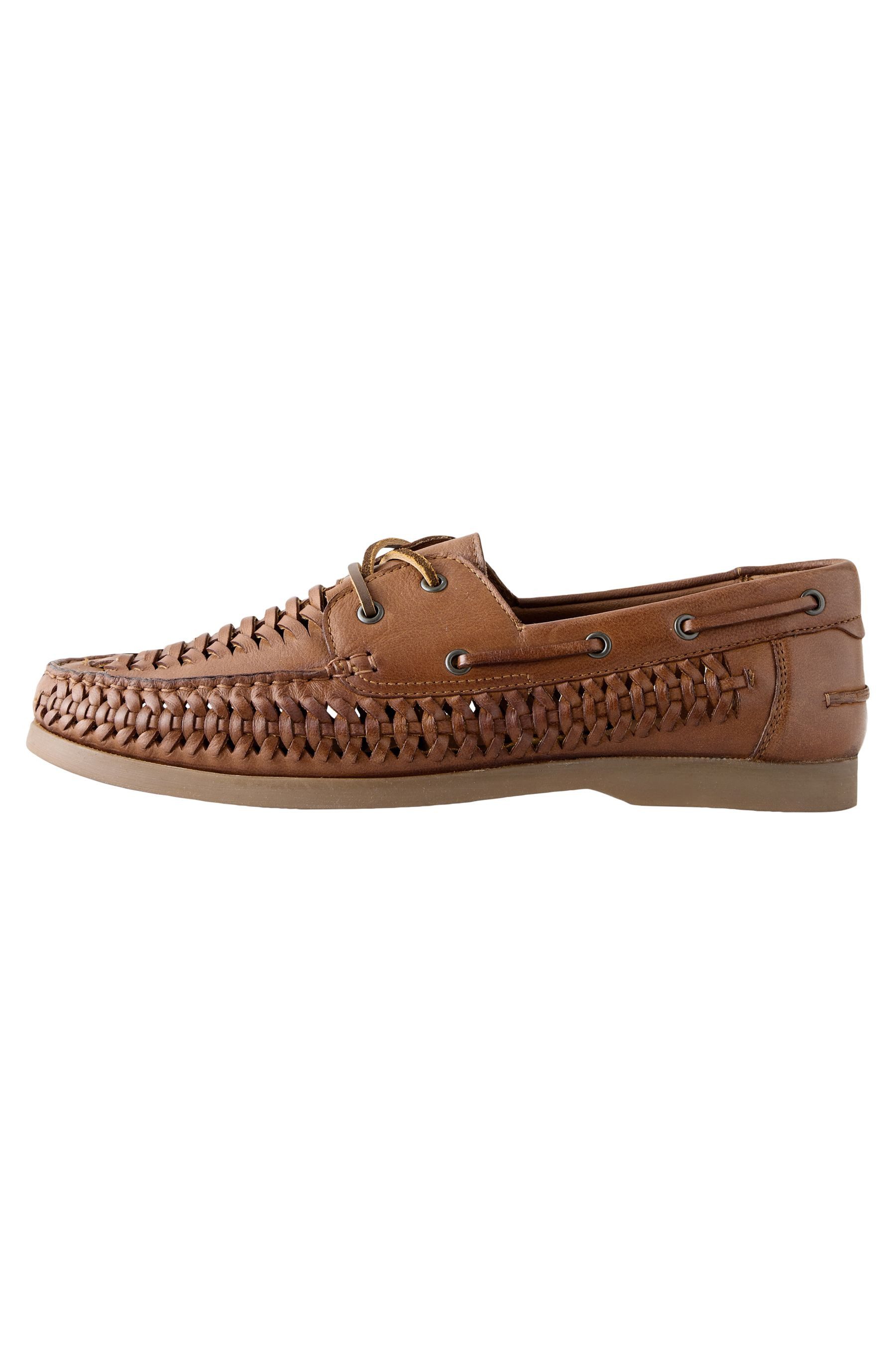 Next Bootsschuhe aus gewebtem Leder Segelschuh