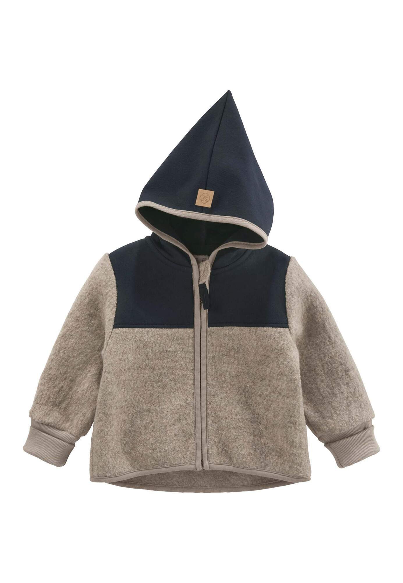 Hessnatur Walkjacke aus Bio-Merinowolle mit Softshell (1-St) aus Bio-Merinowolle mit Softshell