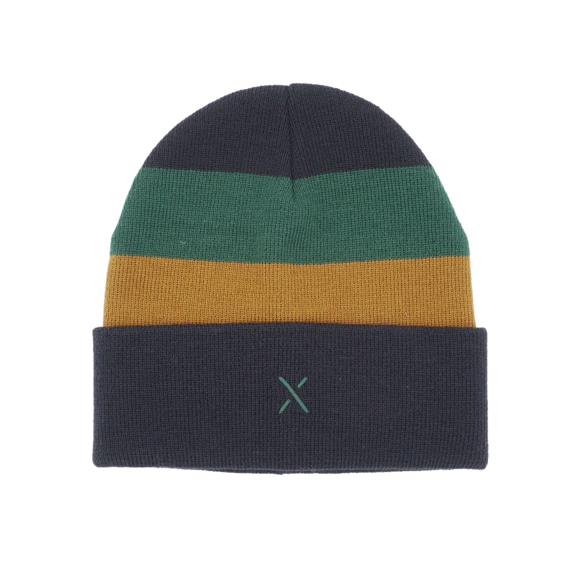 Strickmütze KIDS-Beanie Blockstreifen Umschlag, doppelt