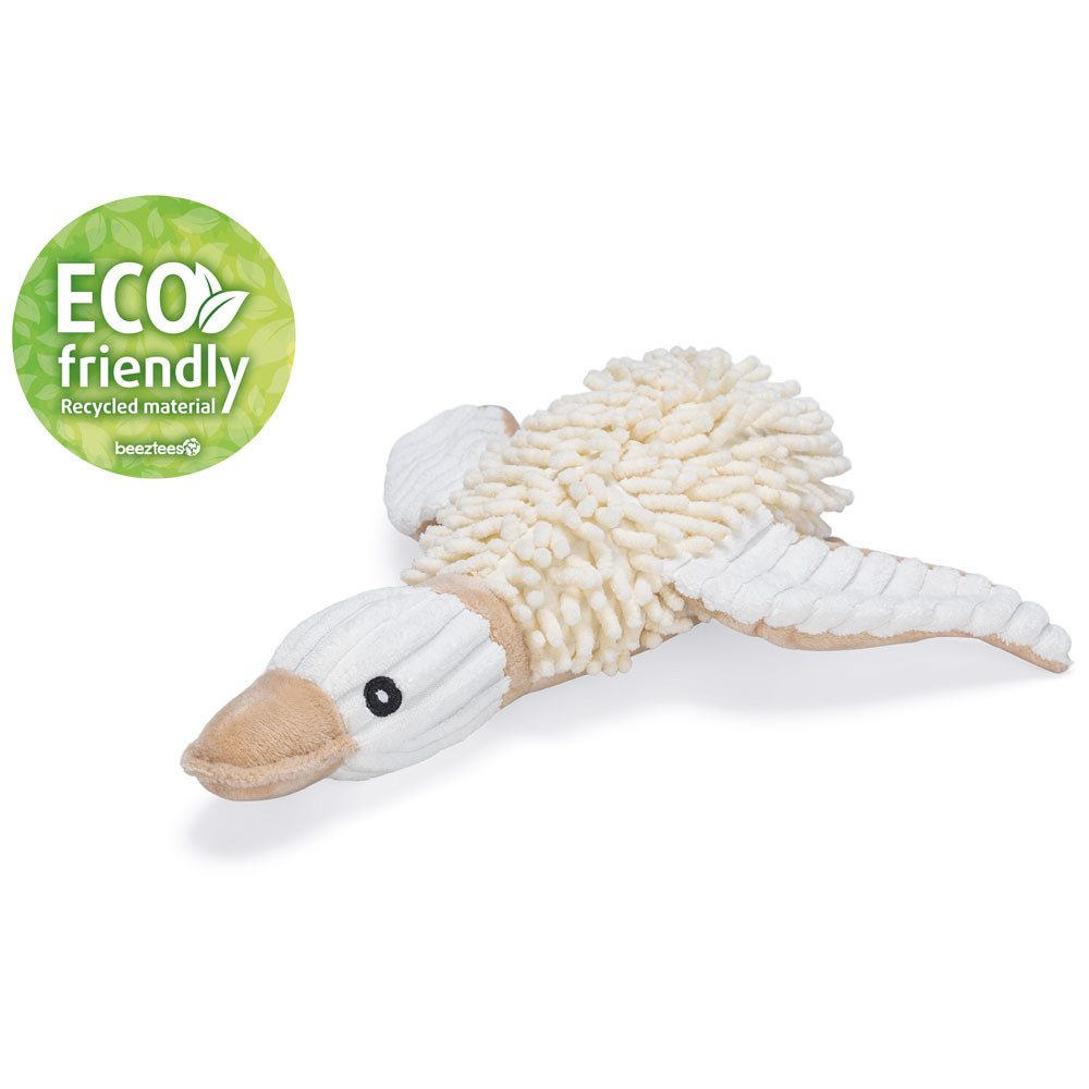 Beeztees Tierkuscheltier Beeztees Eco Hundespielzeug Ente Jago - geräuschlos