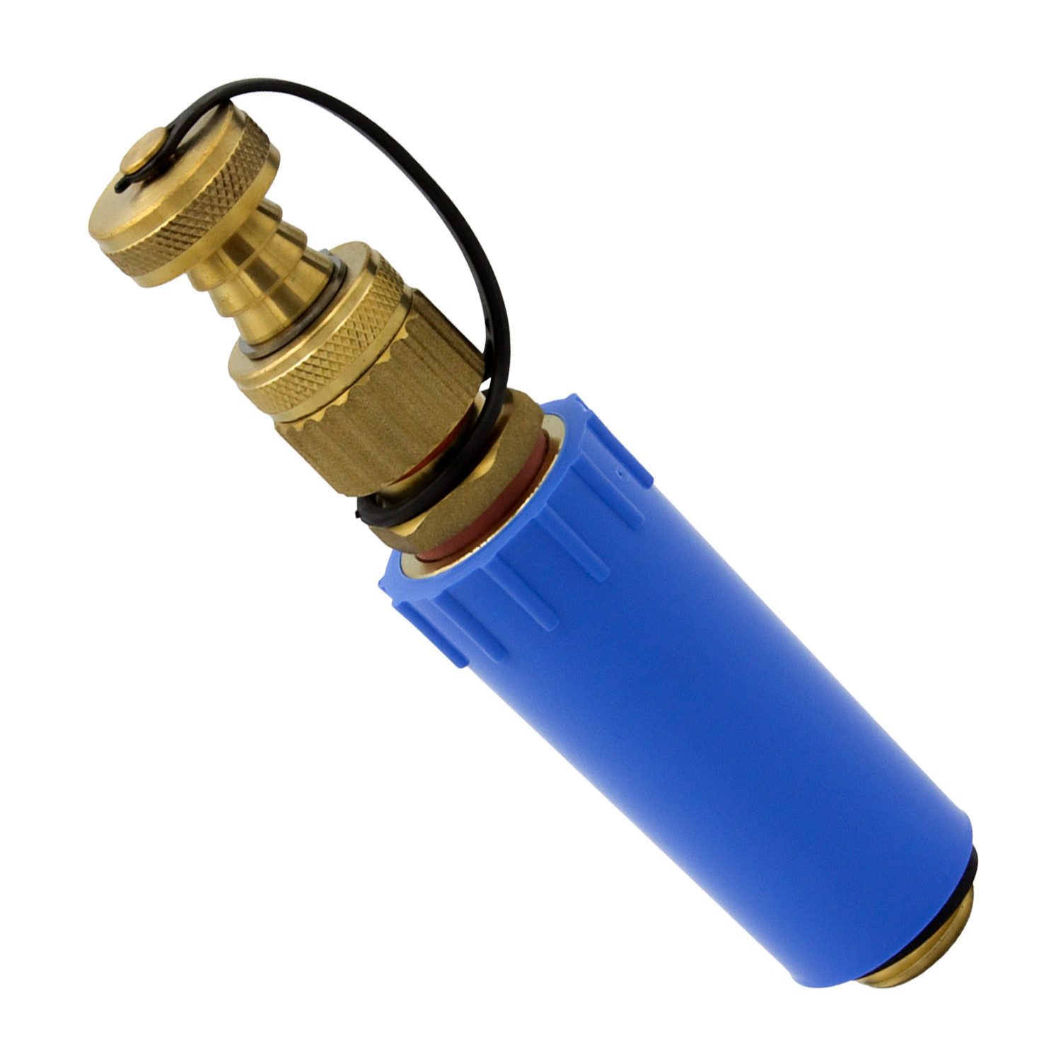 Haas Otto Gewindefitting Baustopfen mit Messing-Gewinde 1/2" mit Füll- und Entleerungsventil