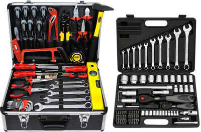 FAMEX Werkzeugset 723-47, 170-tlg., Mechaniker Werkzeugkoffer mit Werkzeug