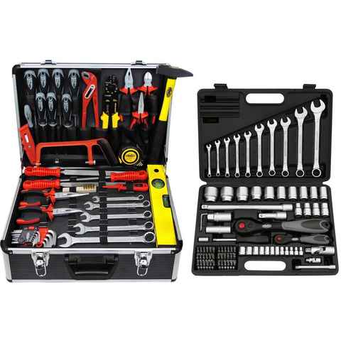 FAMEX Werkzeugset 723-47, 170-tlg., Mechaniker Werkzeugkoffer mit Werkzeug