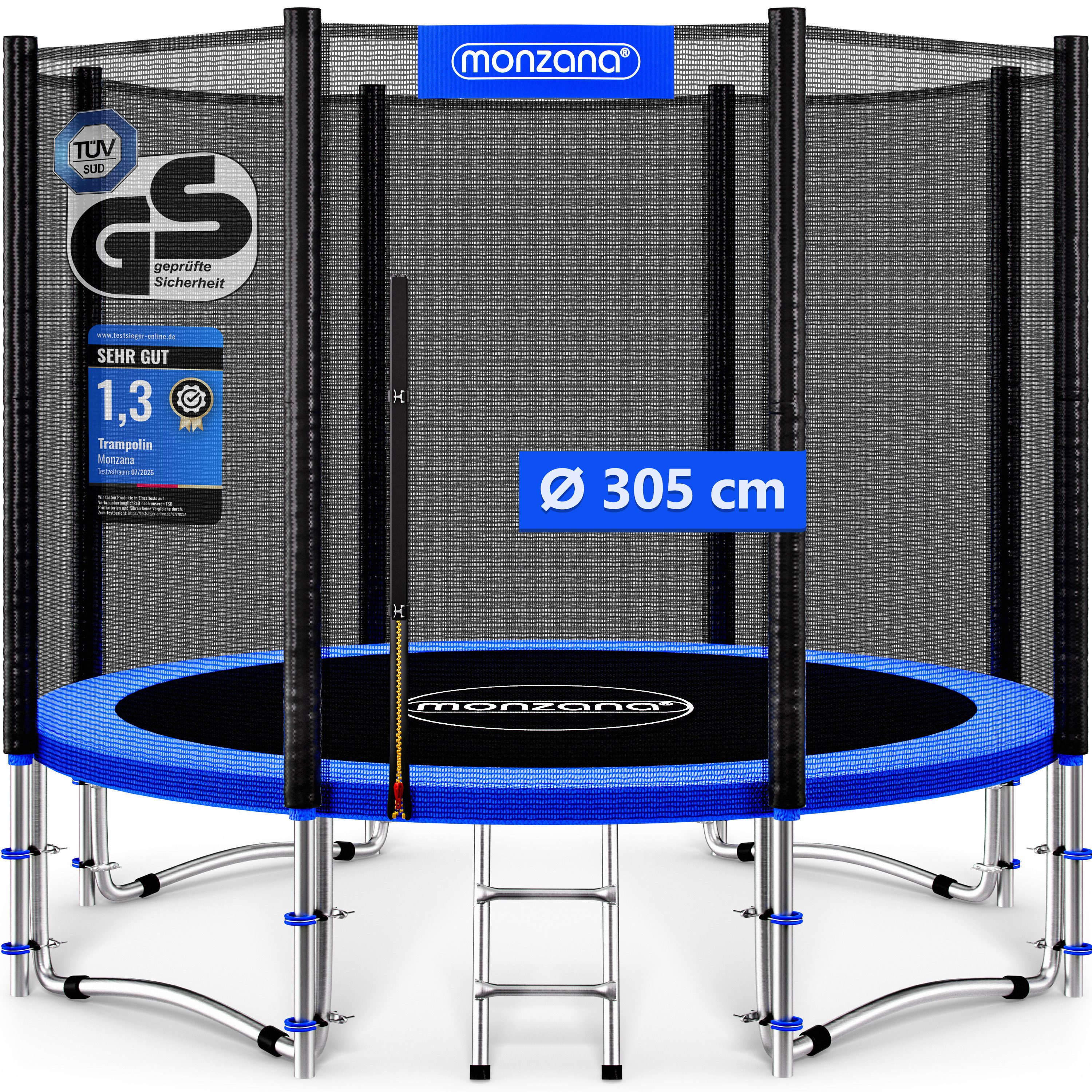 monzana Gartentrampolin, Ø 305 cm, Ø 183 / 244 / 305 / 366 / 427 cm Komplettset TÜV SÜD GS